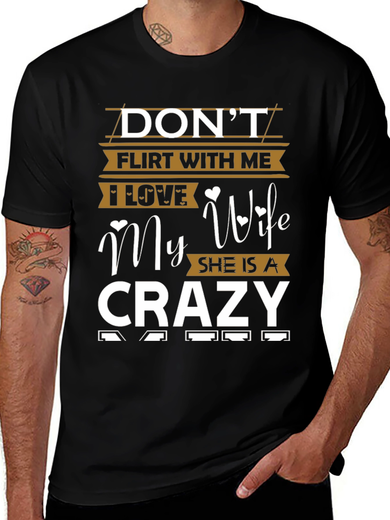 Variant 4 of Funny Crazy Wife Men's Graphic Tee