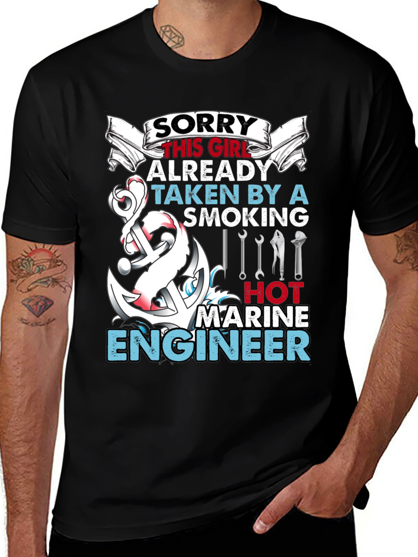 Variant 30 of Sorry Girl Marine Engineer Graphic T-Shirt