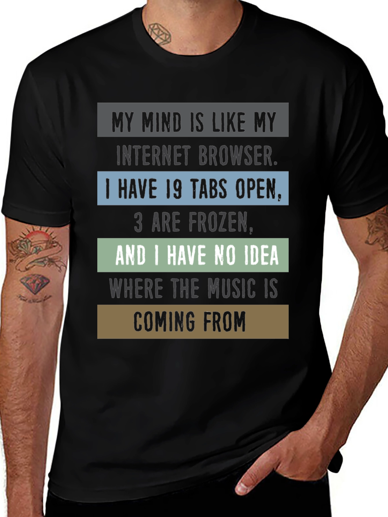 Variant 18 of Funny T-Shirt: My Mind is Like My Internet Browser
