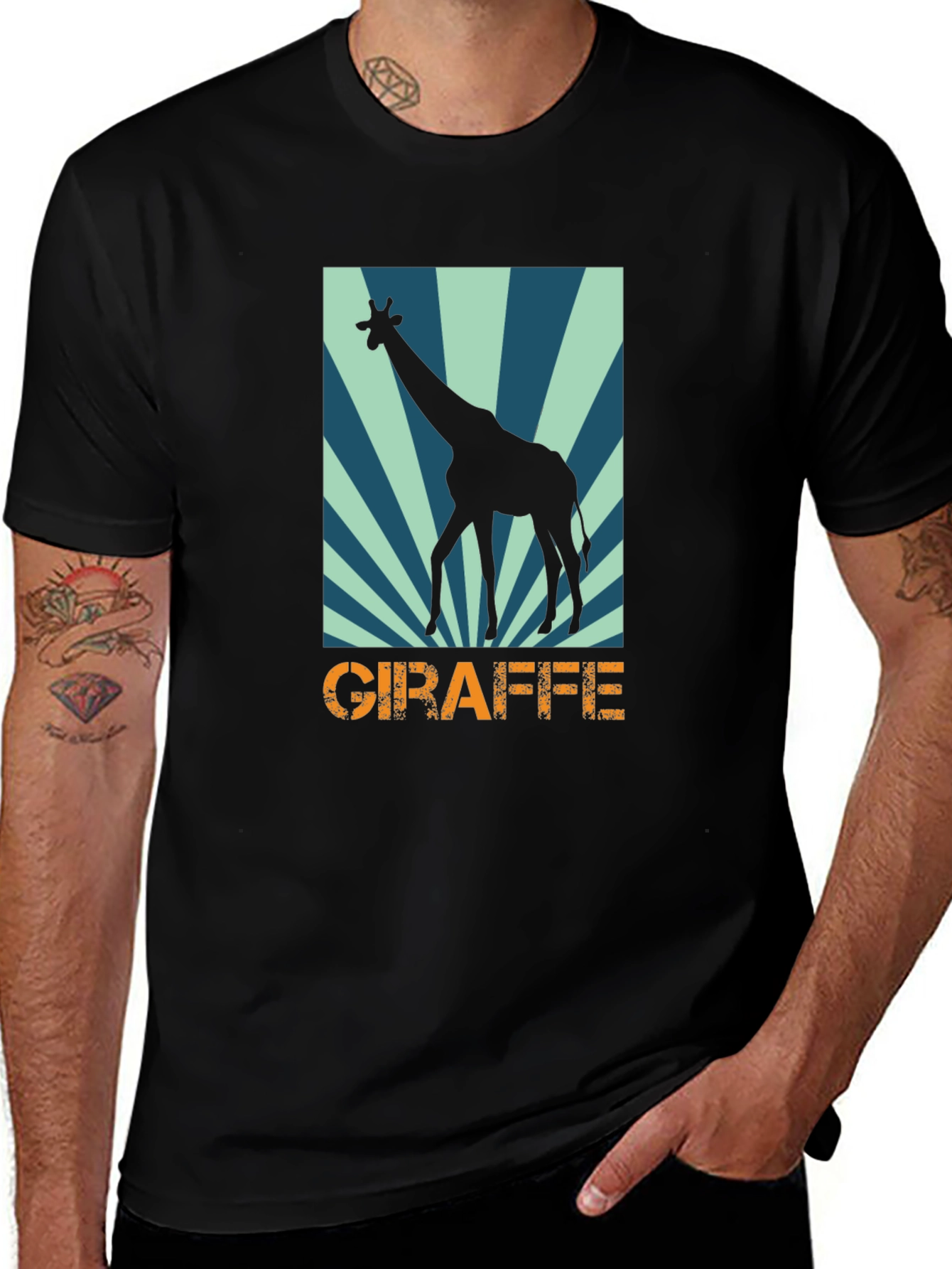 Variant 13 of Giraffe Graphic Tee - Stylish Animal Print T-Shirt