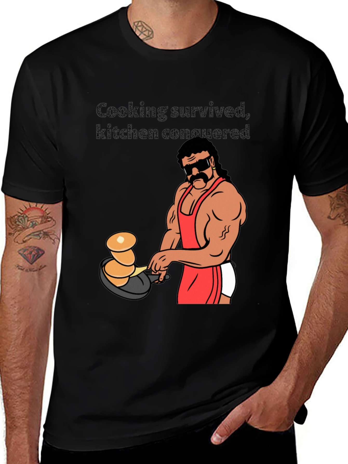 Variant 17 of Cooking Survived Graphic T-Shirt