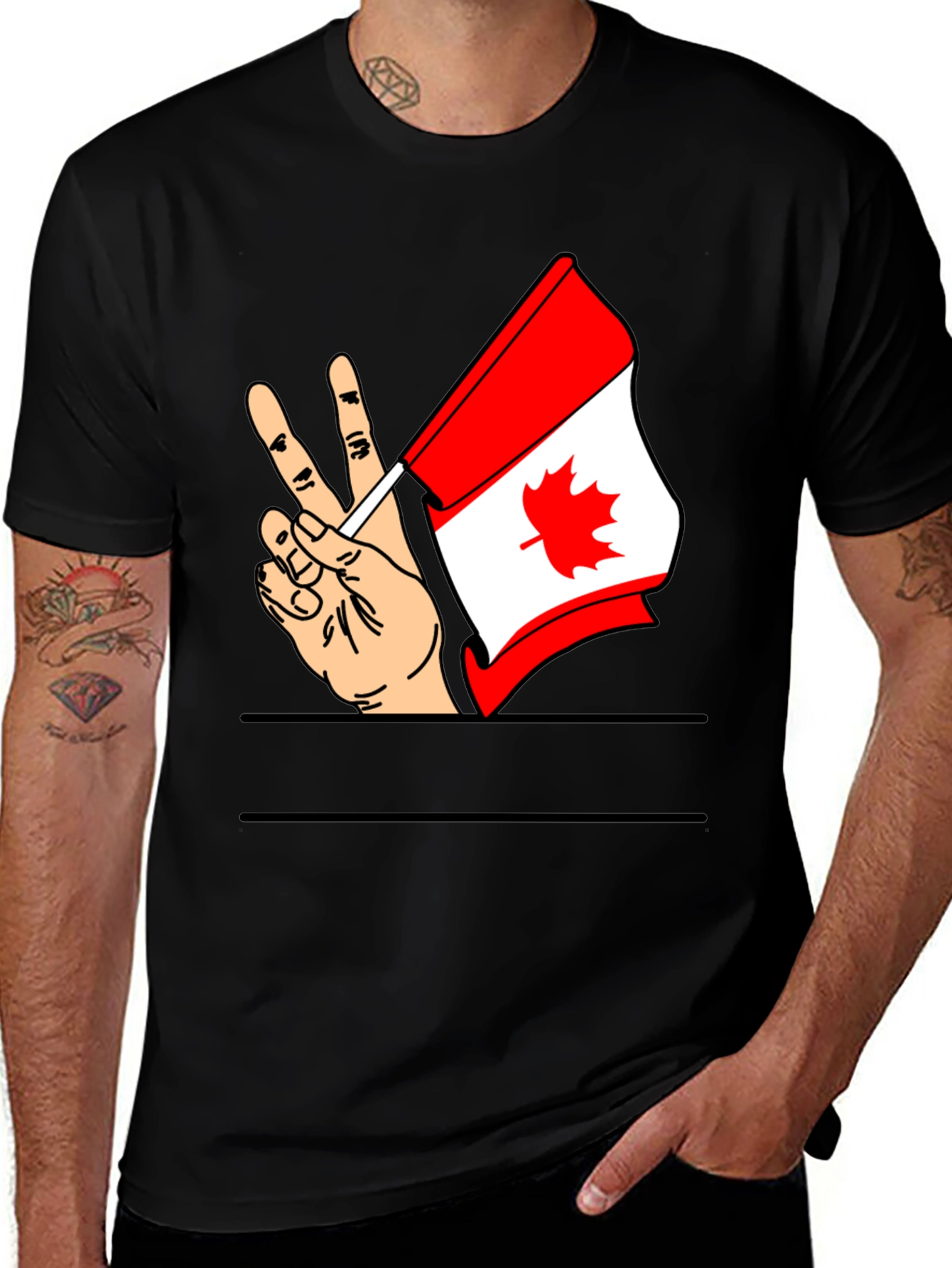 Canadian Pride Graphic Tee - Peace and Unity T-Shirt