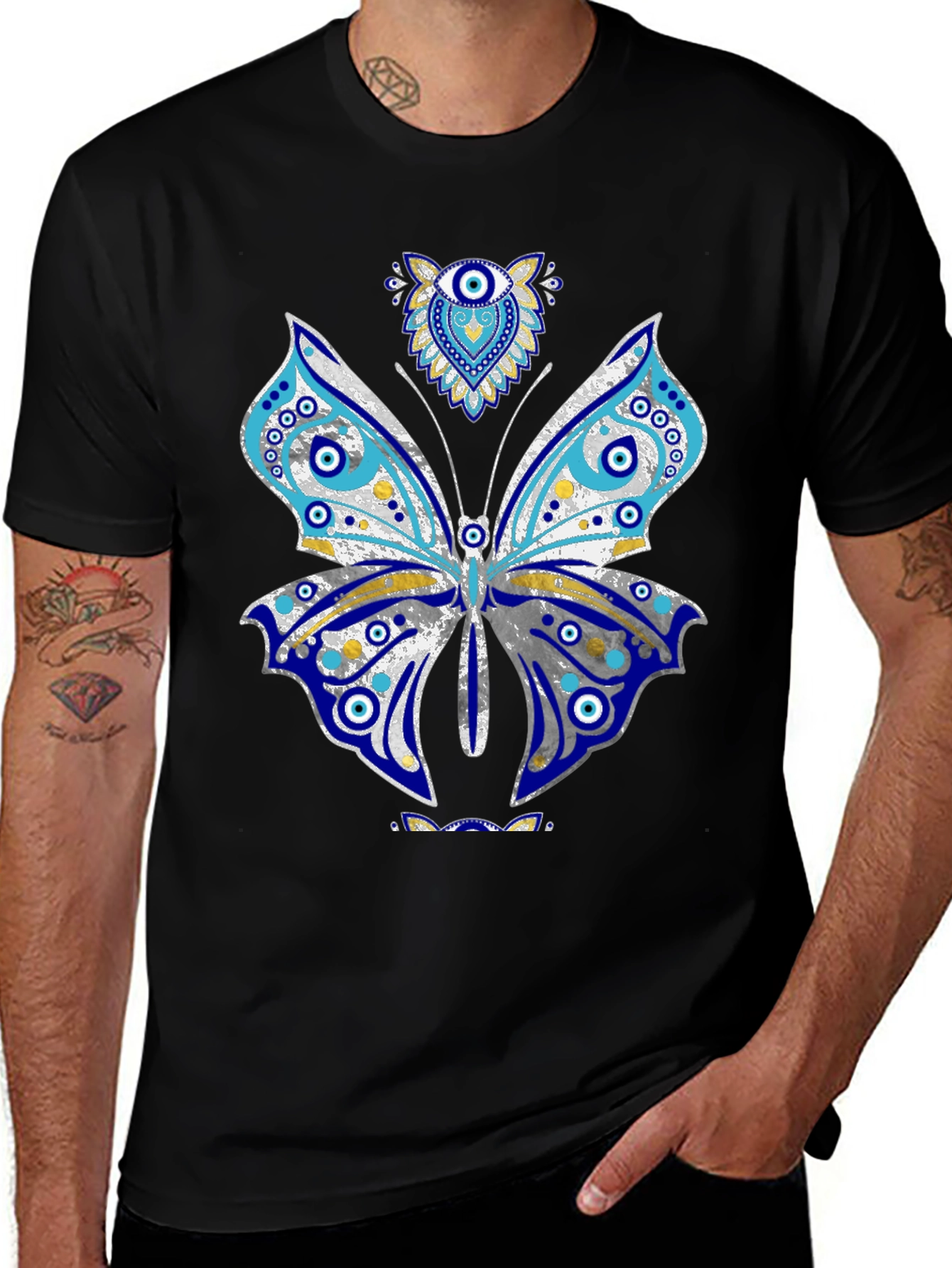 Evil Eye Butterfly Graphic Tee