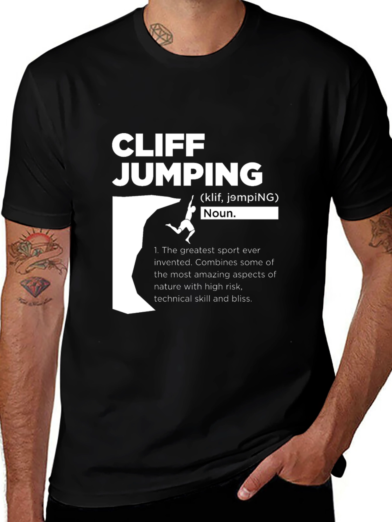 Cliff Jumping Definition T-Shirt - Extreme Sports Tee