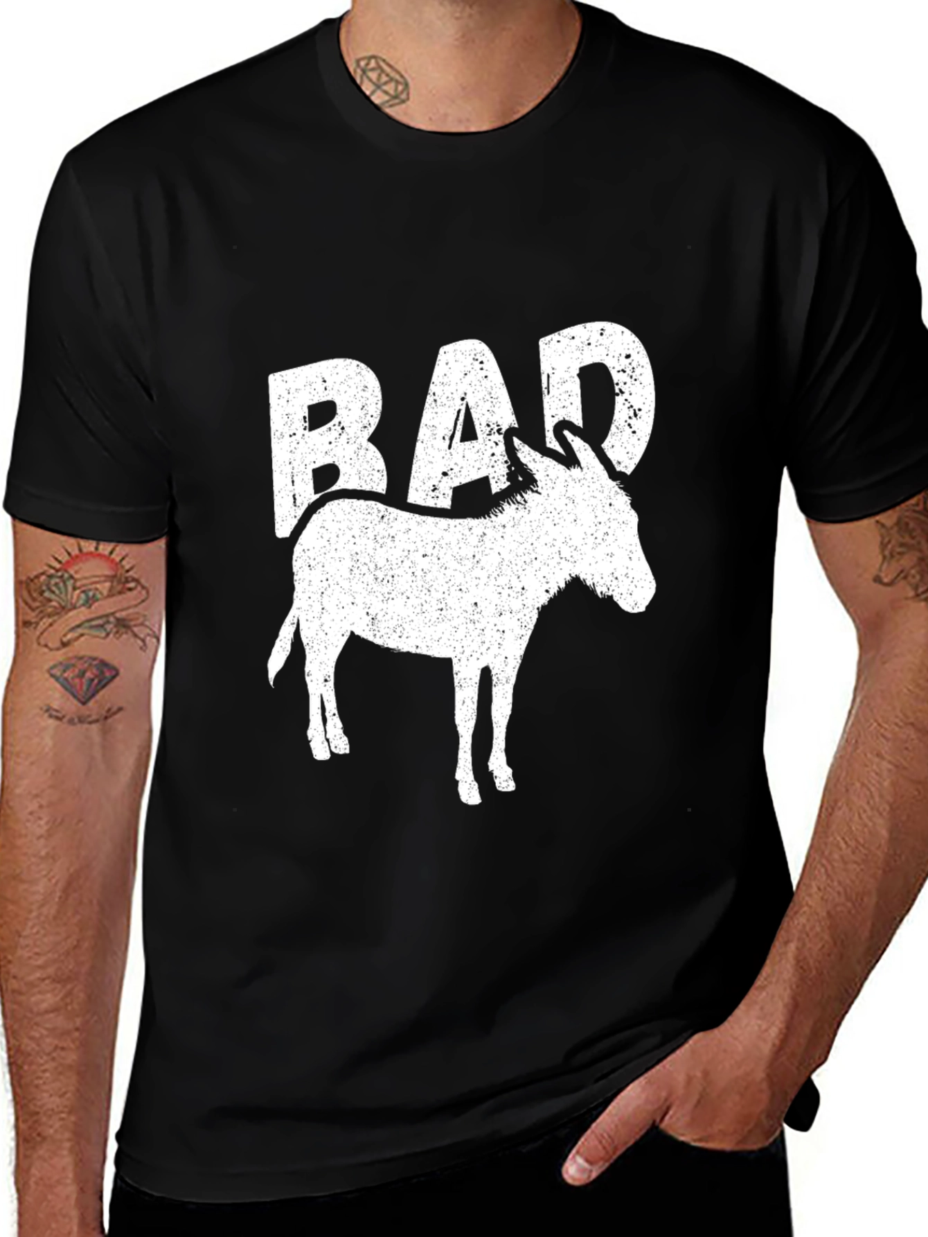 Variant 5 of Bad Ass Tee - Funny Graphic Novelty Donkey T-Shirt
