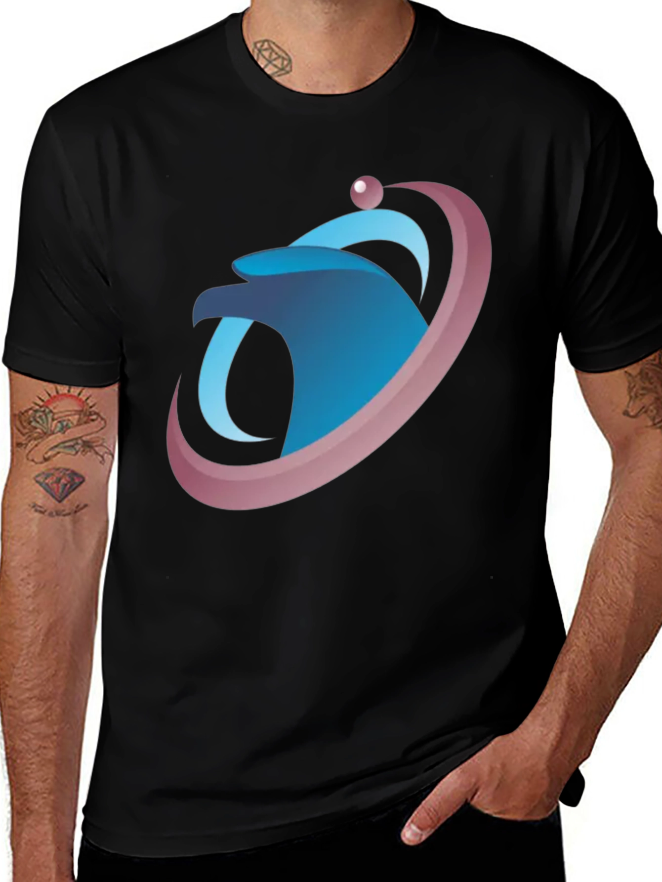 Variant 15 of Eagle Orb Graphic T-Shirt - Sleek Design