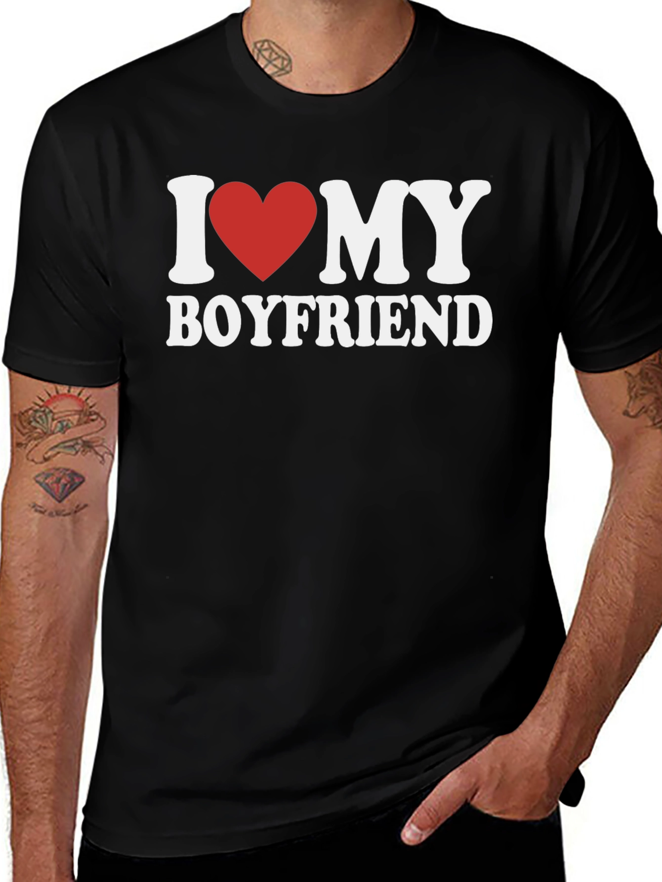 I Love My Boyfriend T-Shirt - Heart Design