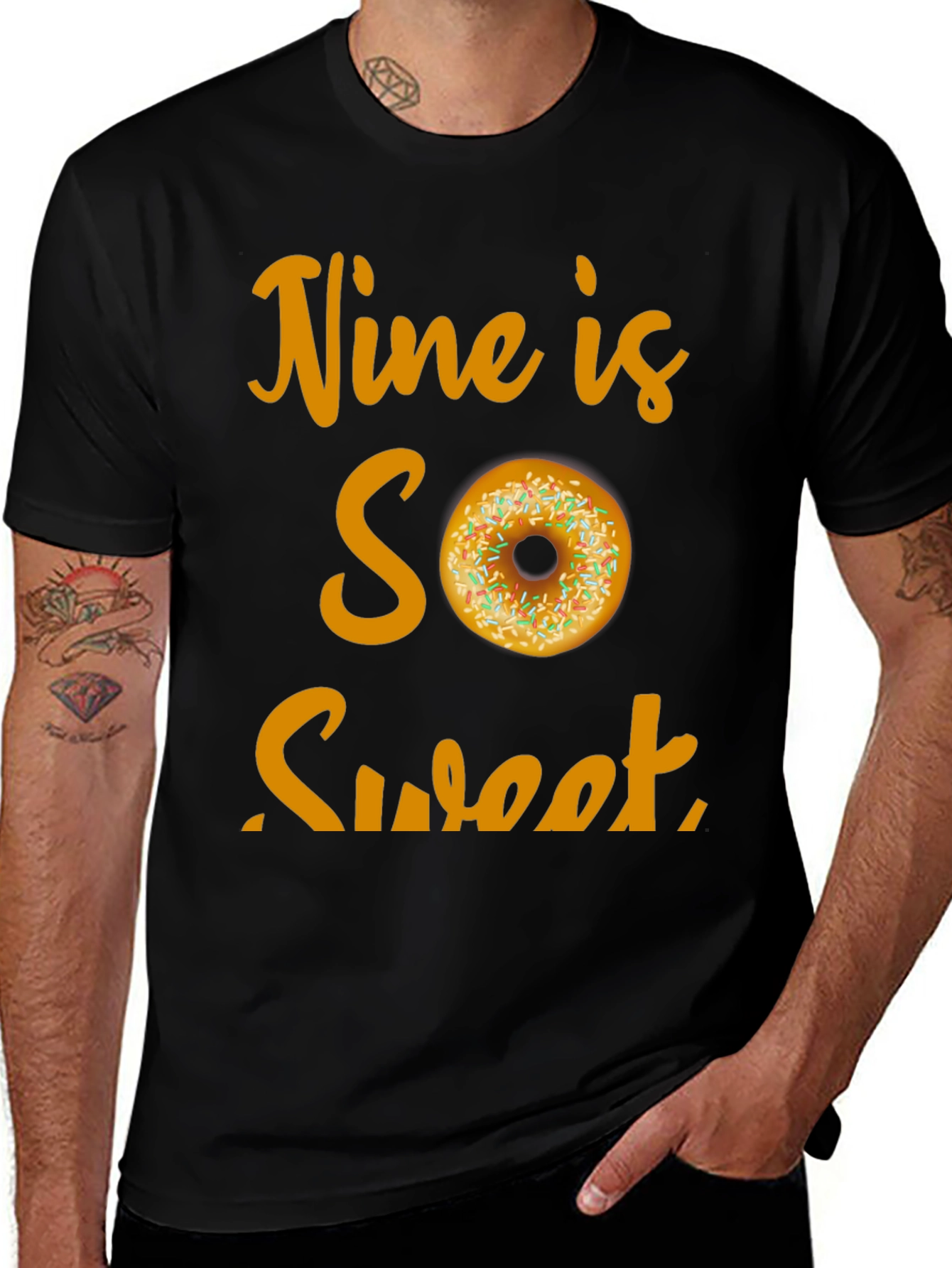 Variant 14 of Nine is SO Sweet Birthday Donut T-Shirt