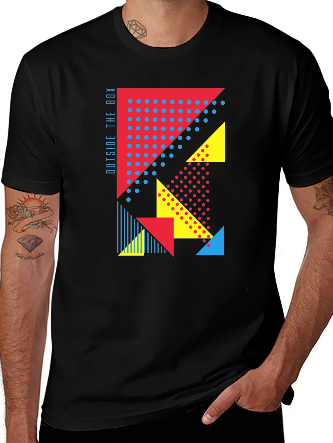 Variant 23 of Geometric Graphic Print Tee - Outside the Box