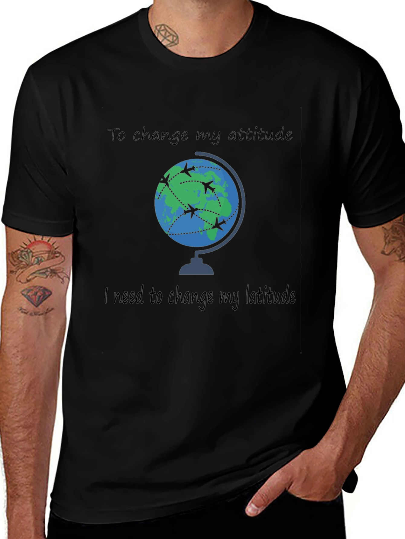 Variant 6 of Travel Globe T-Shirt: Change Your Latitude!