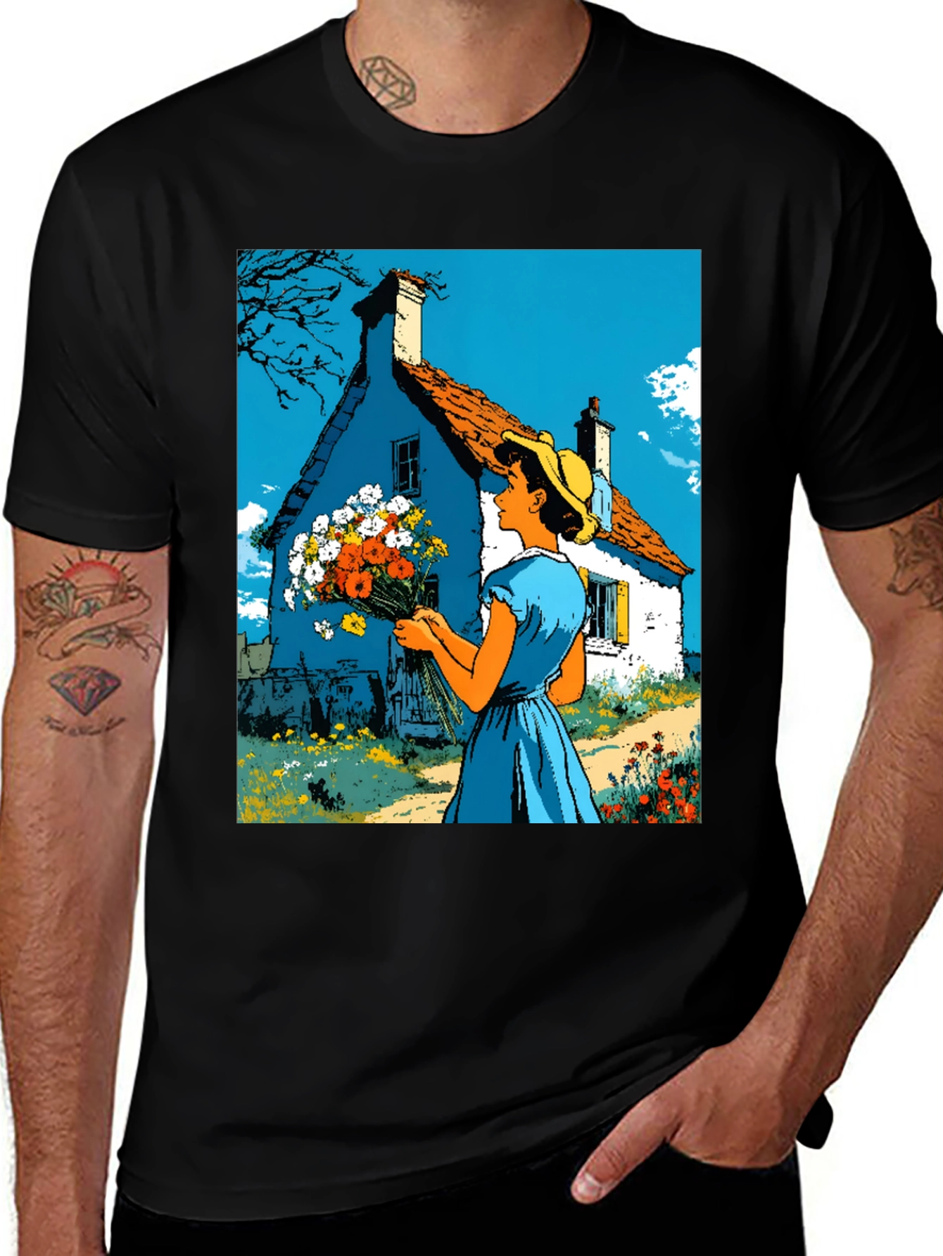 Variant 5 of Vintage Art Print T-Shirt