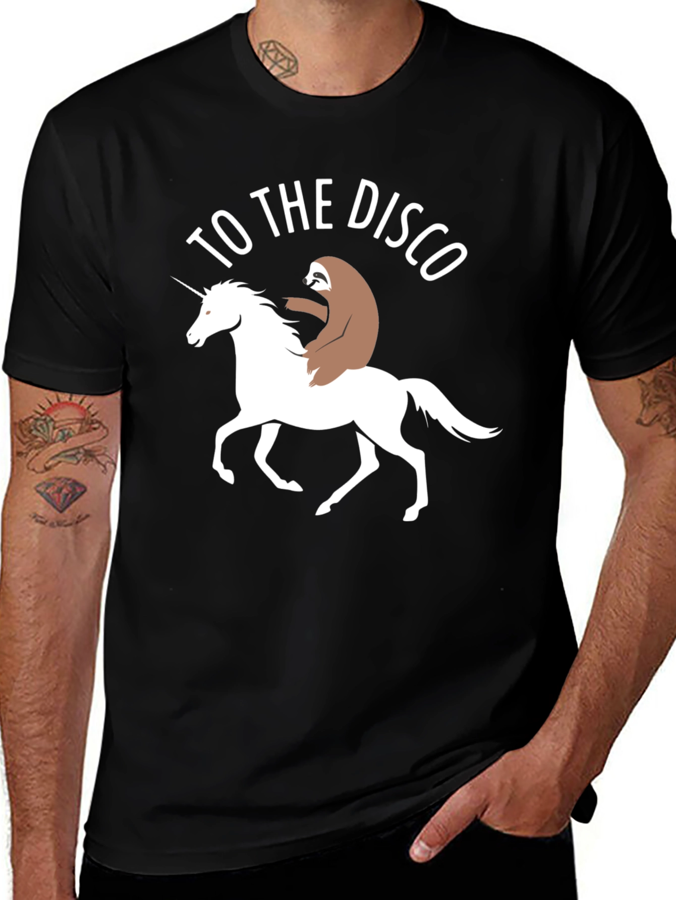 Variant 10 of Unicorn Sloth Disco T-Shirt