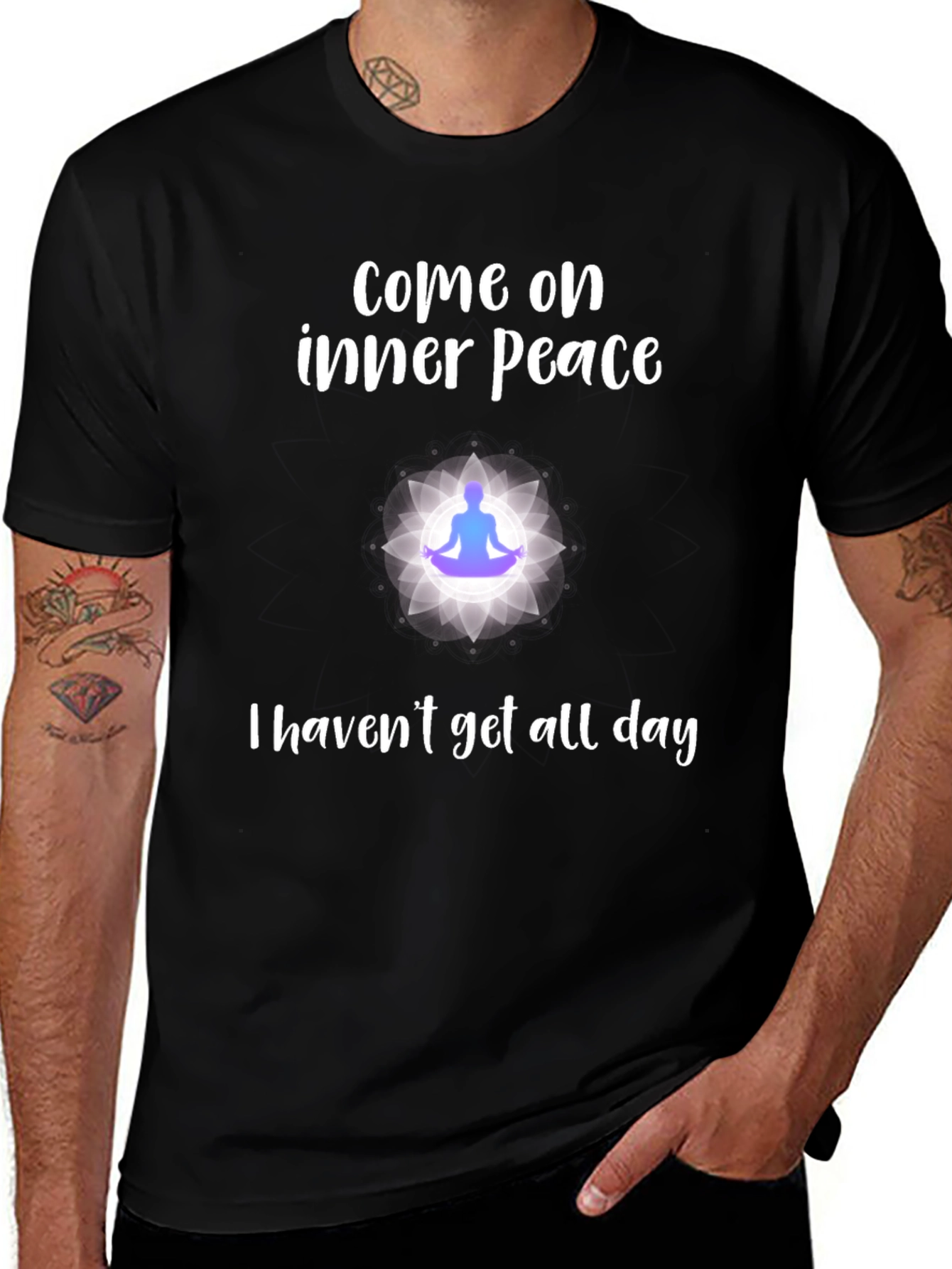 Variant 15 of Come On Inner Peace T-Shirt - Relaxed Meditation Graphic Tee