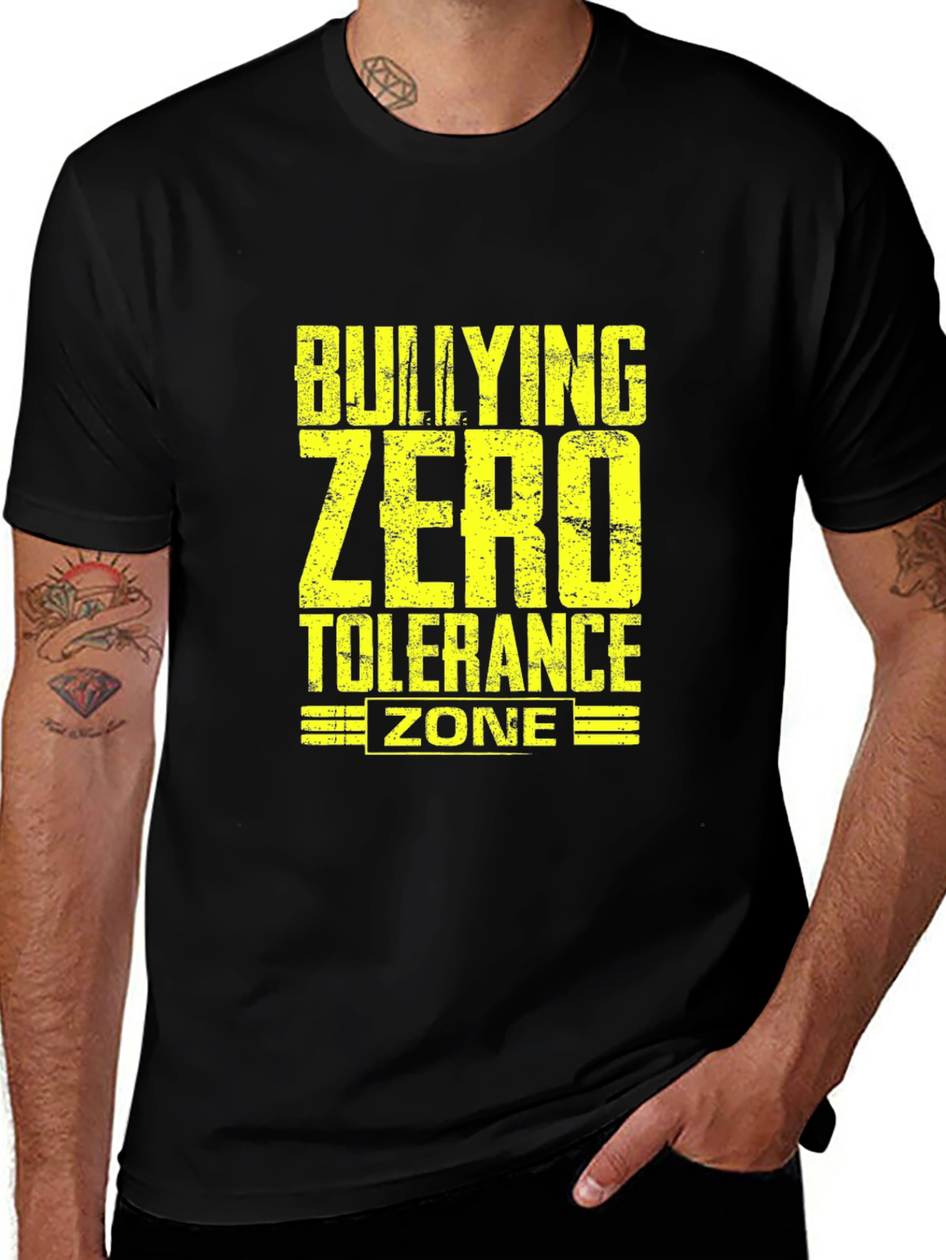 Variant 12 of Bullying Zero Tolerance Zone Graphic T-Shirt