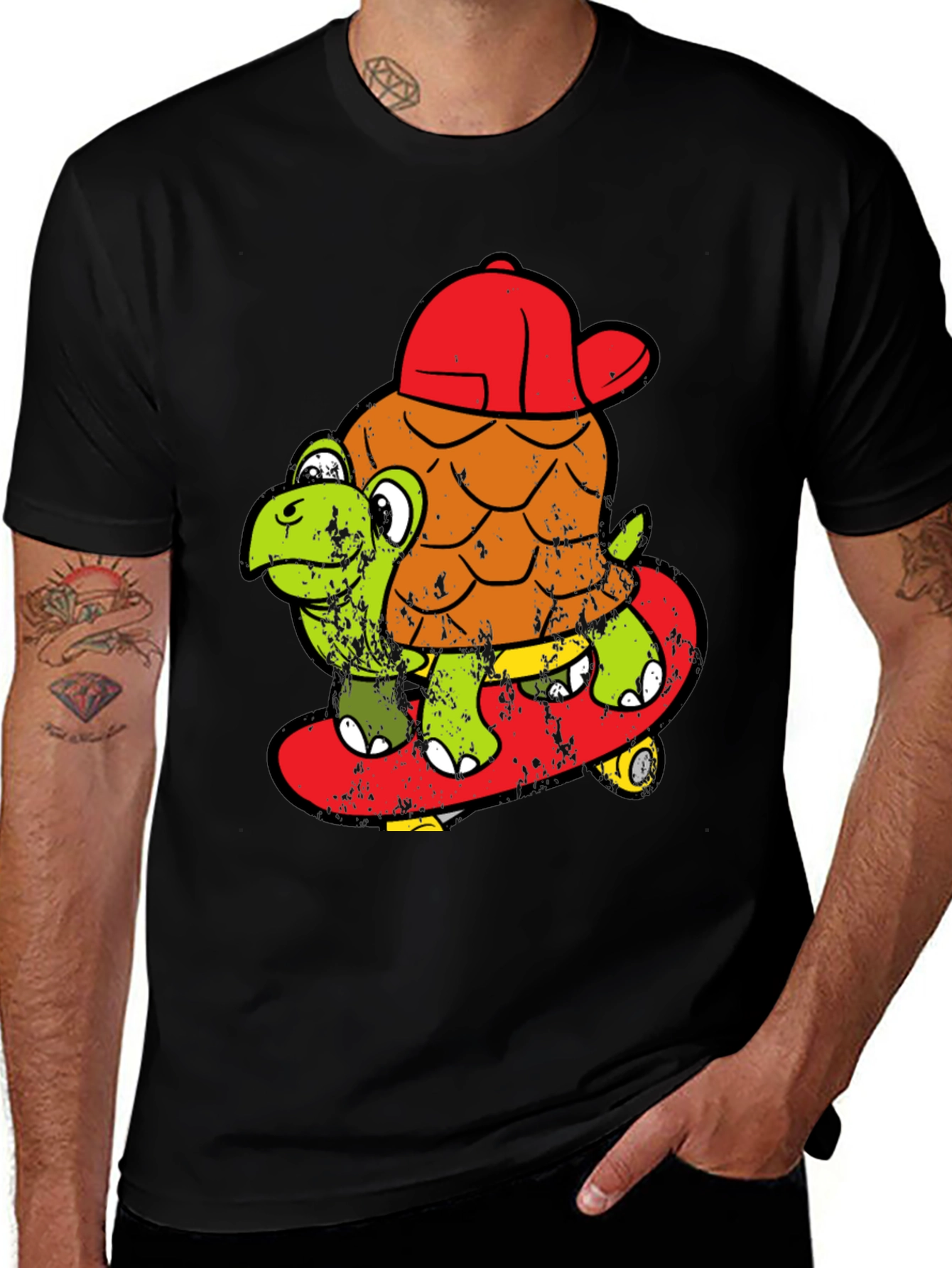 Variant 16 of Skateboarding Turtle Graphic Tee