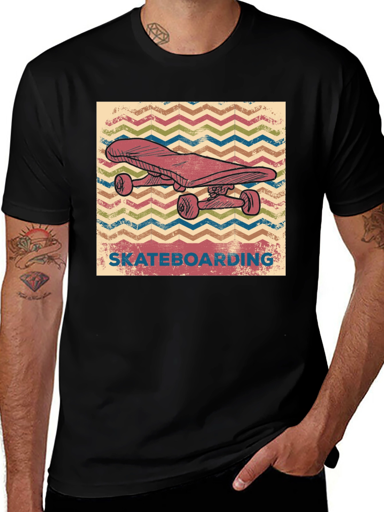 Variant 25 of Skateboarding Retro Graphic T-Shirt