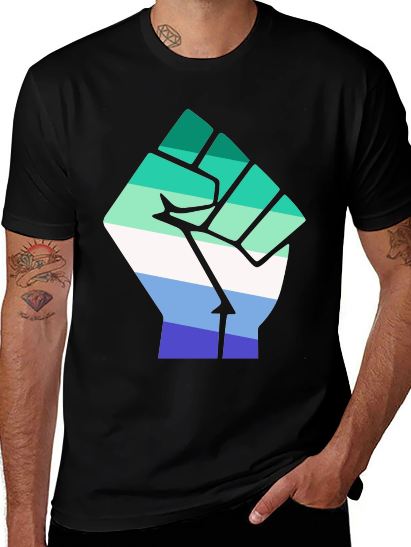 Variant 5 of LGBTQ+ Pride Fist T-Shirt