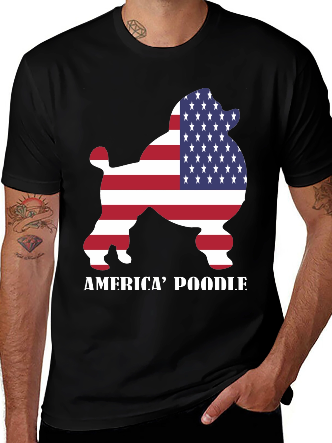 Variant 16 of America' Poodle T-Shirt