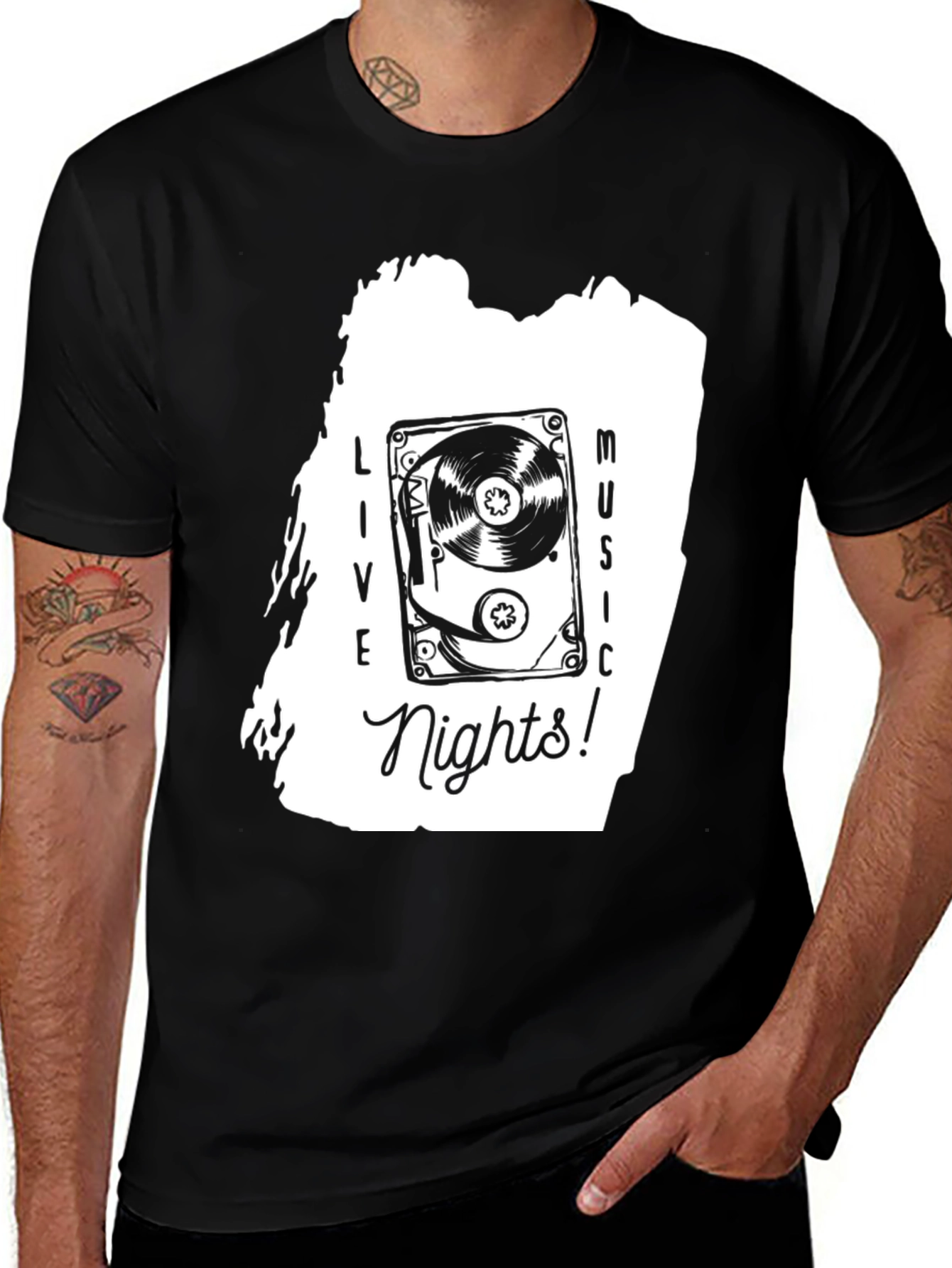 Variant 21 of Live Music Nights Black Graphic Tee