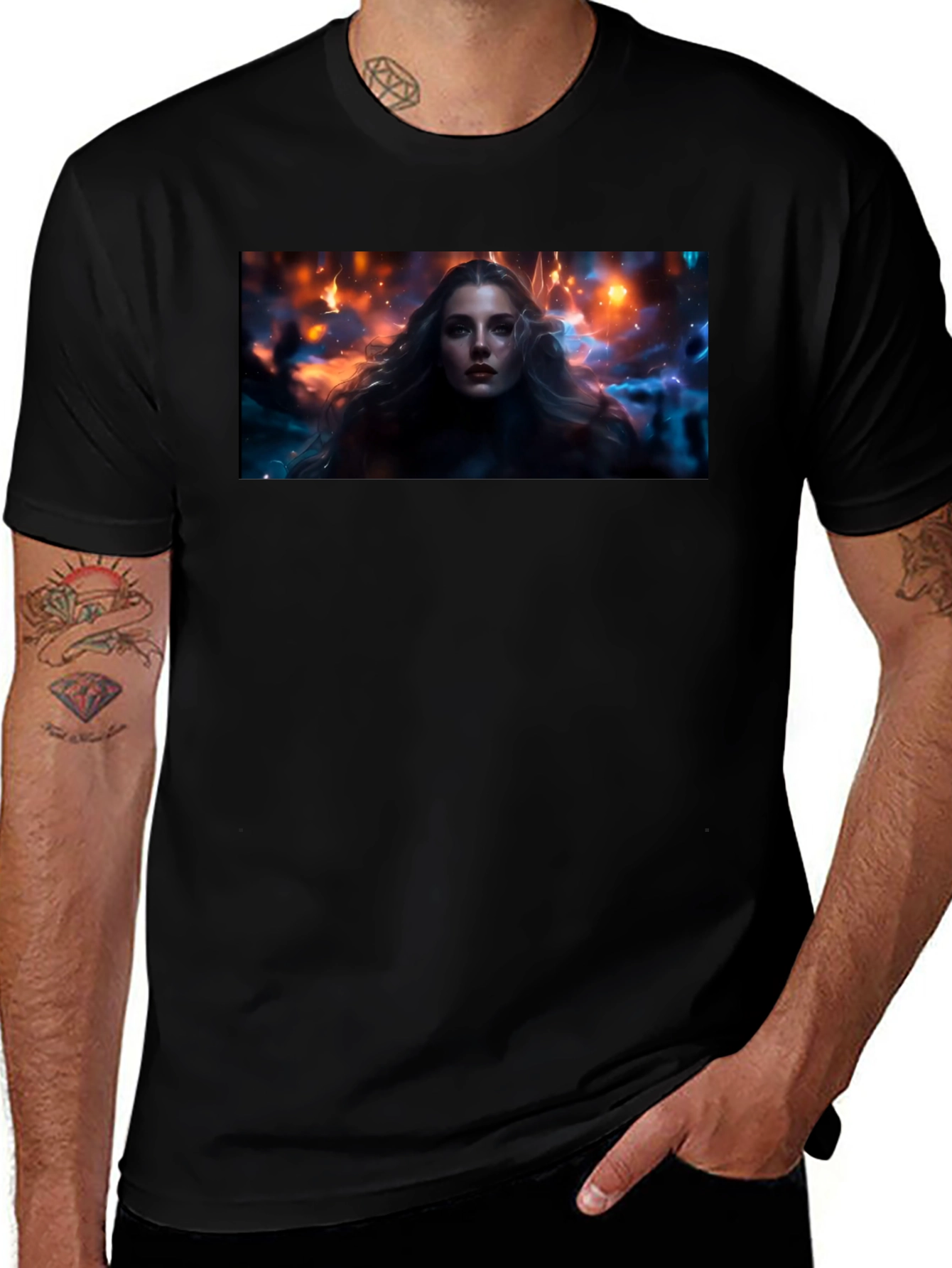 Variant 9 of Woman in Nebula Graphic T-Shirt