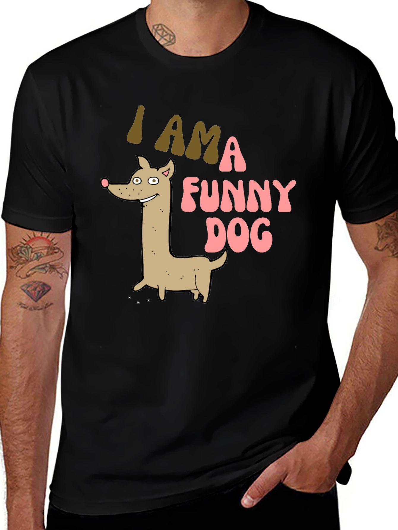 Variant 11 of Funny Dog Graphic Tee - I Am A Funny Dog Shirt