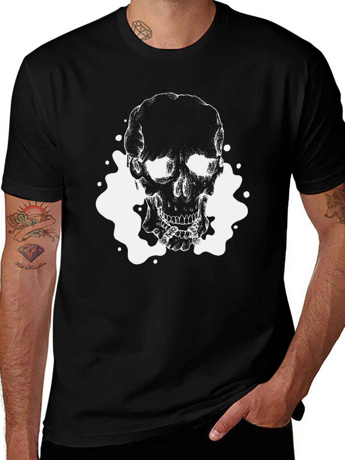 Variant 23 of Skull Graphic Black T-Shirt