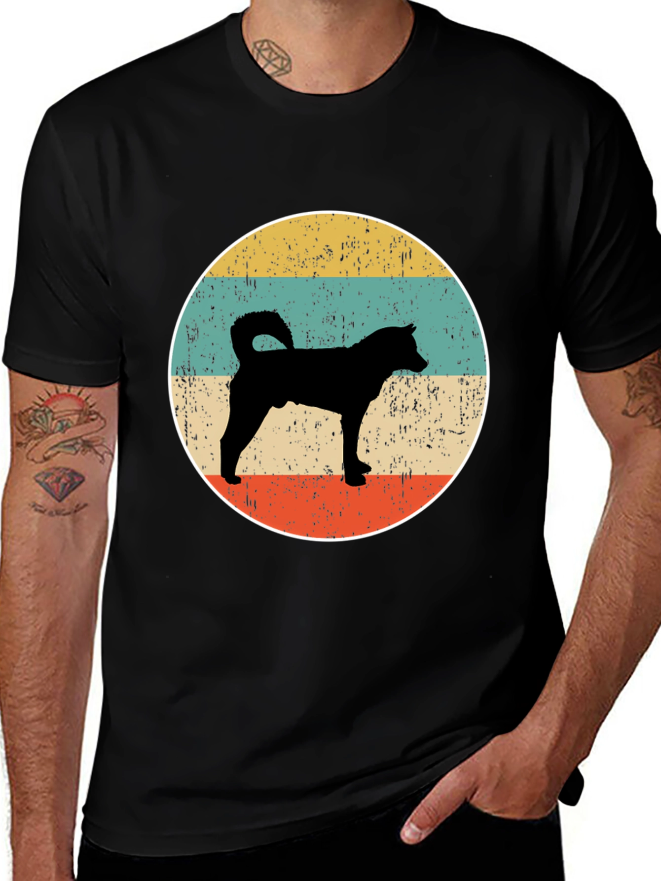 Variant 15 of Retro Dog Silhouette T-Shirt