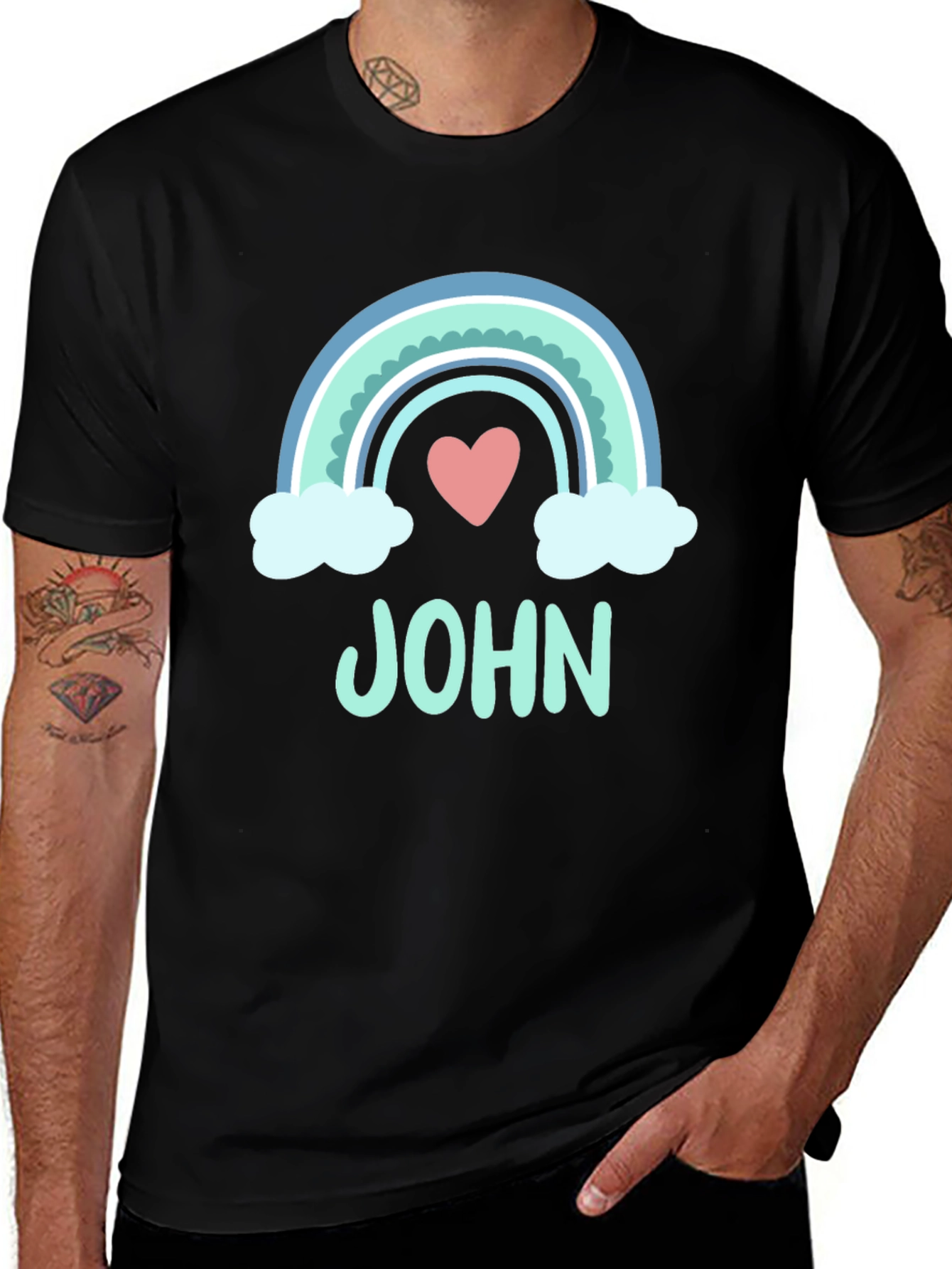 Variant 25 of Rainbow Heart John T-Shirt