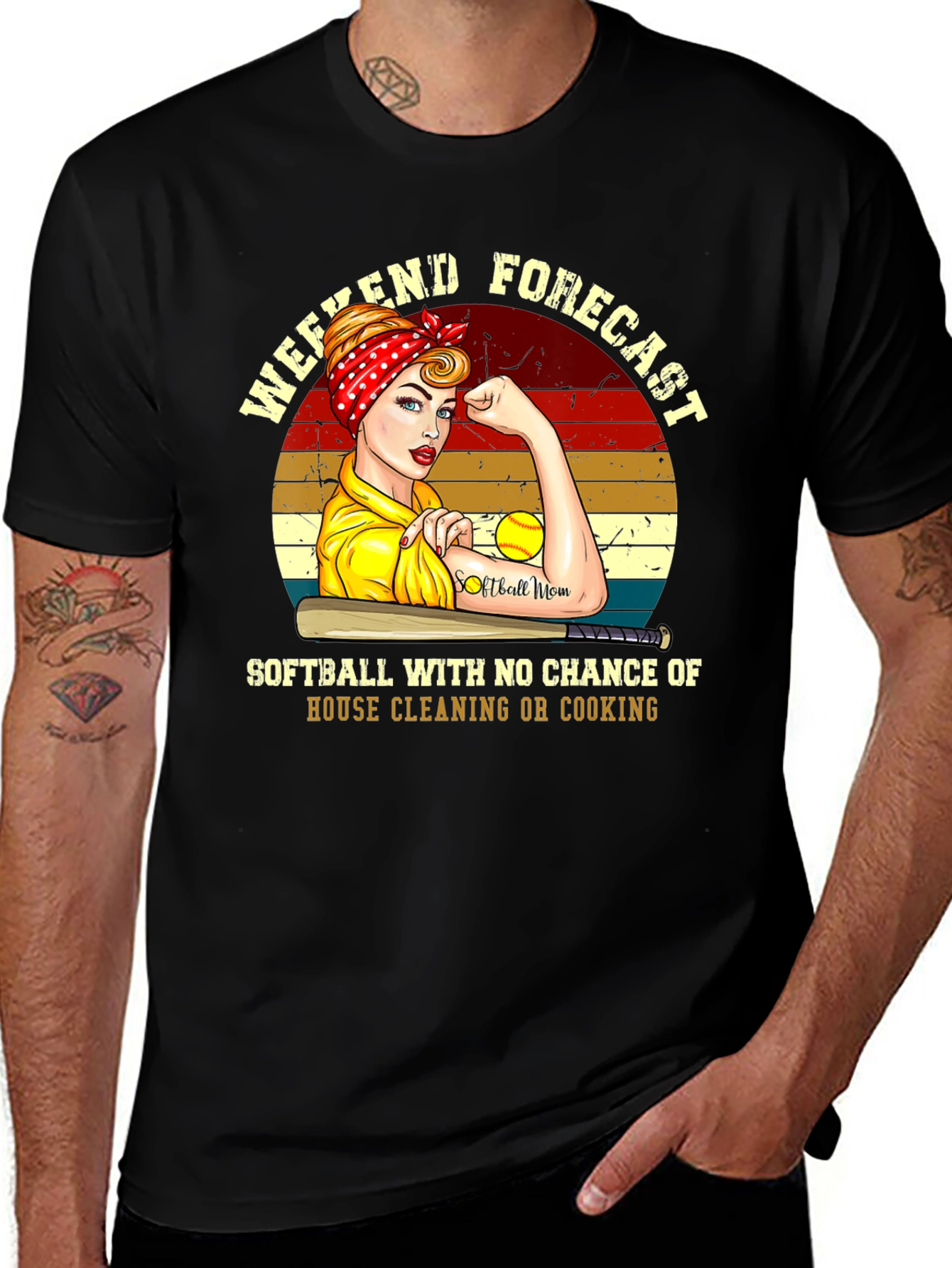Variant 23 of Weekend Softball Forecast T-Shirt