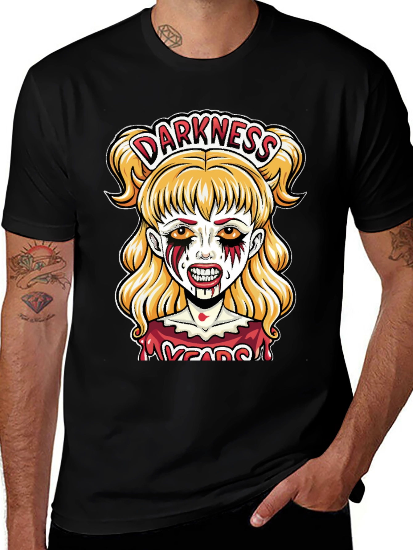 Variant 29 of Darkness Zombie Girl Graphic Tee