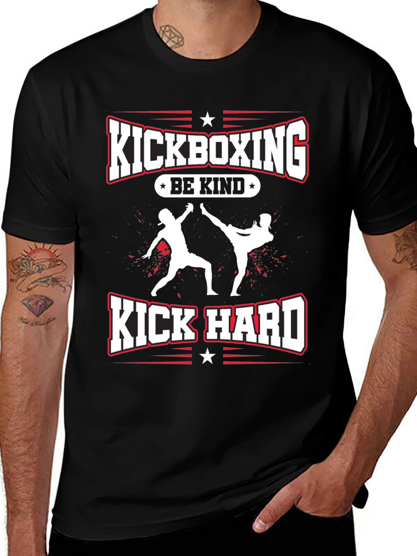 Variant 21 of Kickboxing Be Kind Kick Hard T-Shirt