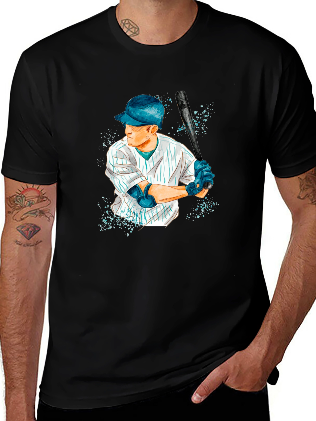 Variant 30 of Baseball Player Graphic T-Shirt
