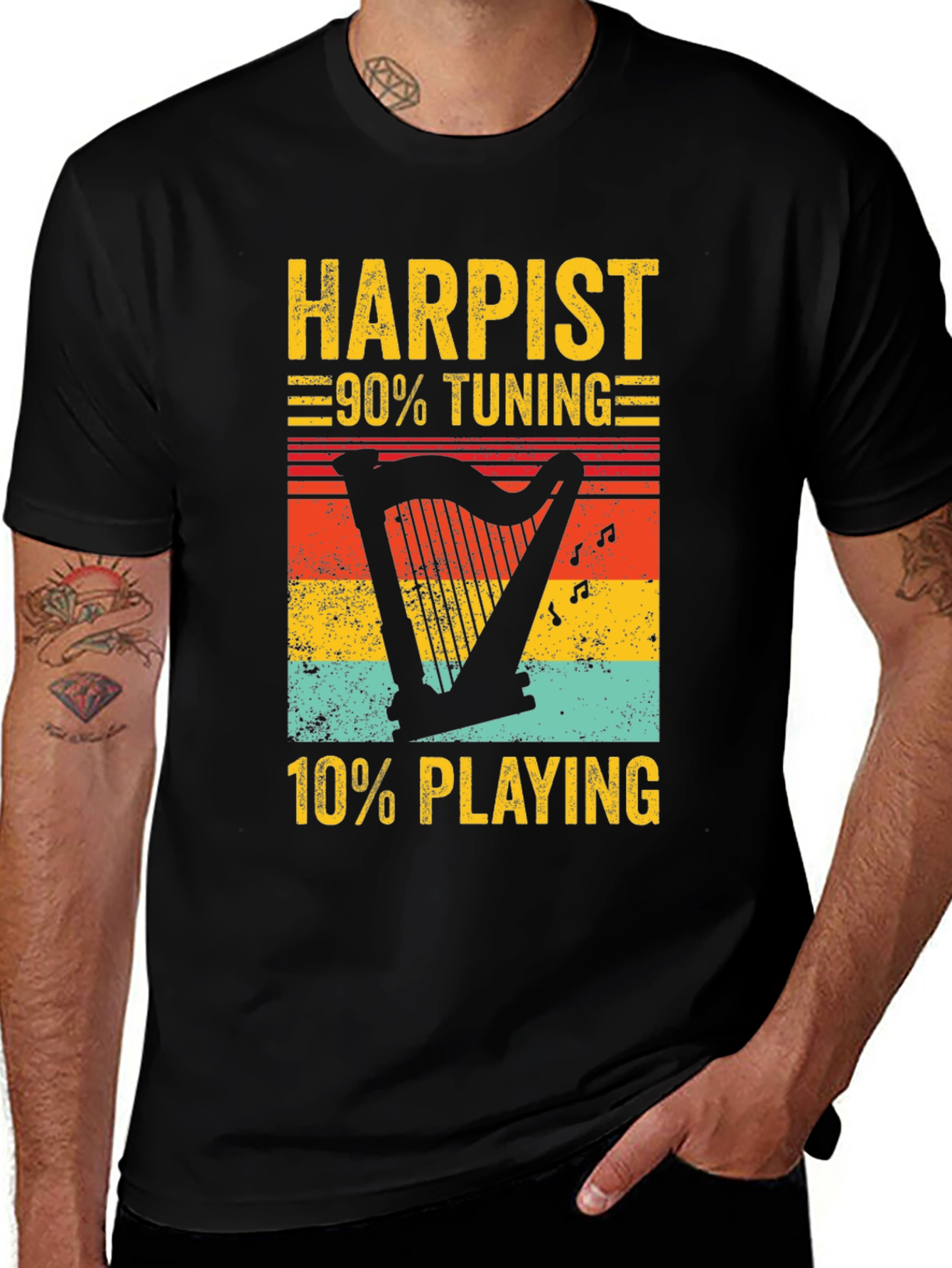Variant 12 of Harpist Tuning Funny Graphic Tee
