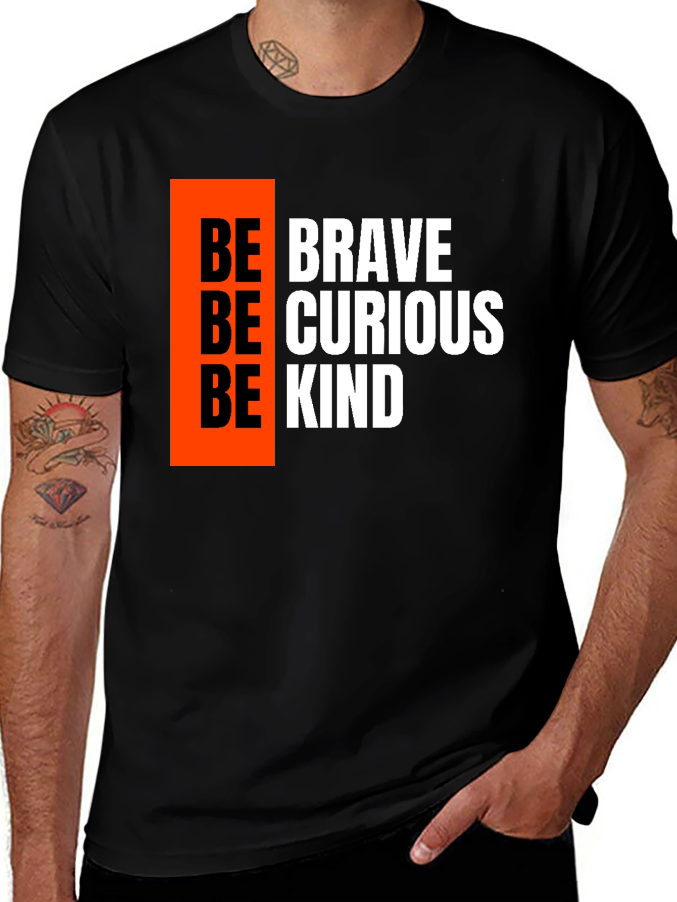 Variant 25 of Be Brave, Be Curious, Be Kind Graphic Tee