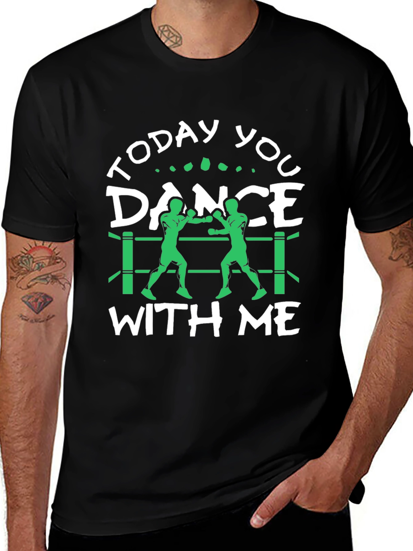 Black Today You Dance With Me Boxing T-Shirt main image