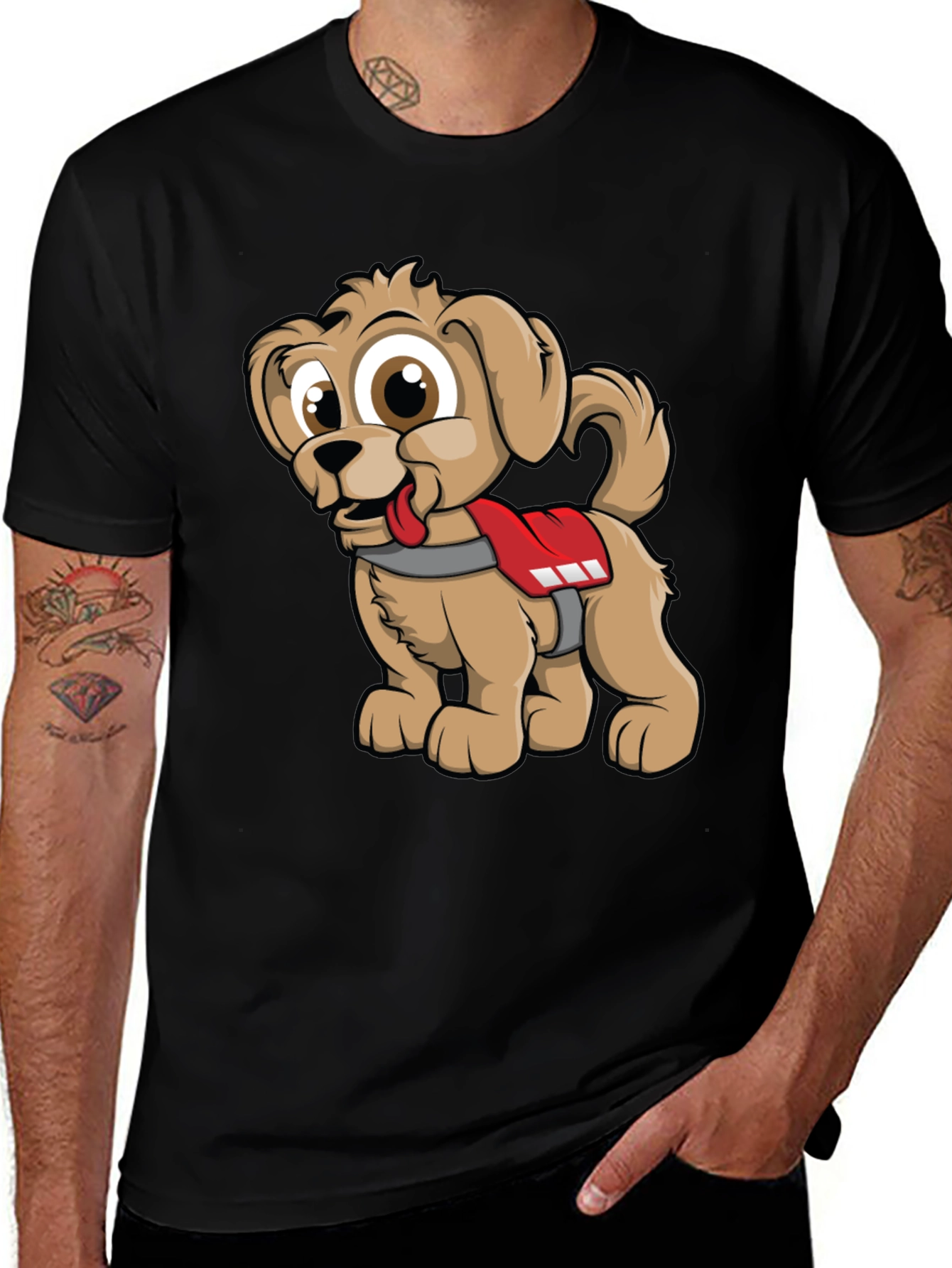 Variant 5 of Cute Cartoon Dog Graphic Tee