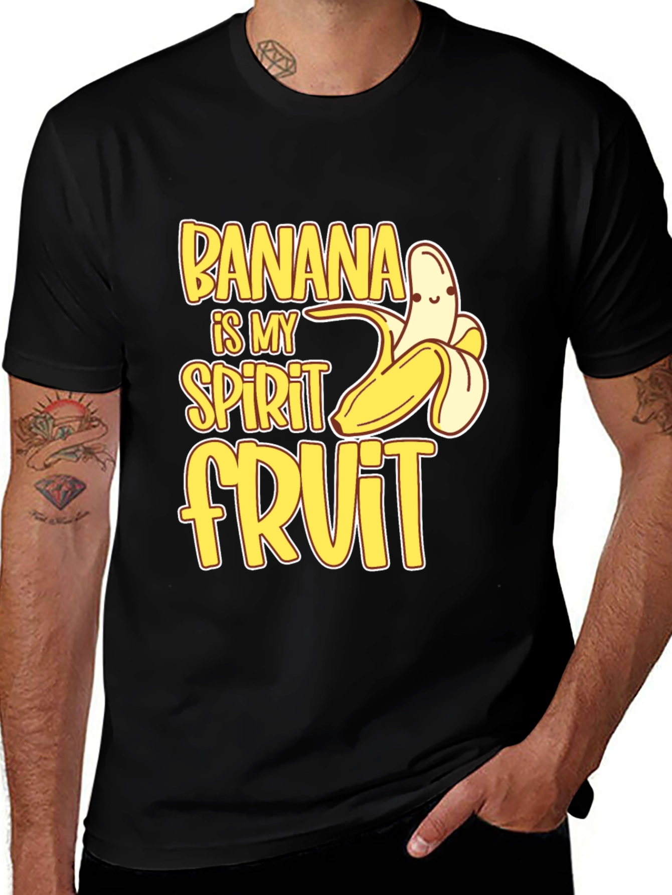 Variant 19 of Banana Spirit Fruit T-Shirt Funny Graphic Tee