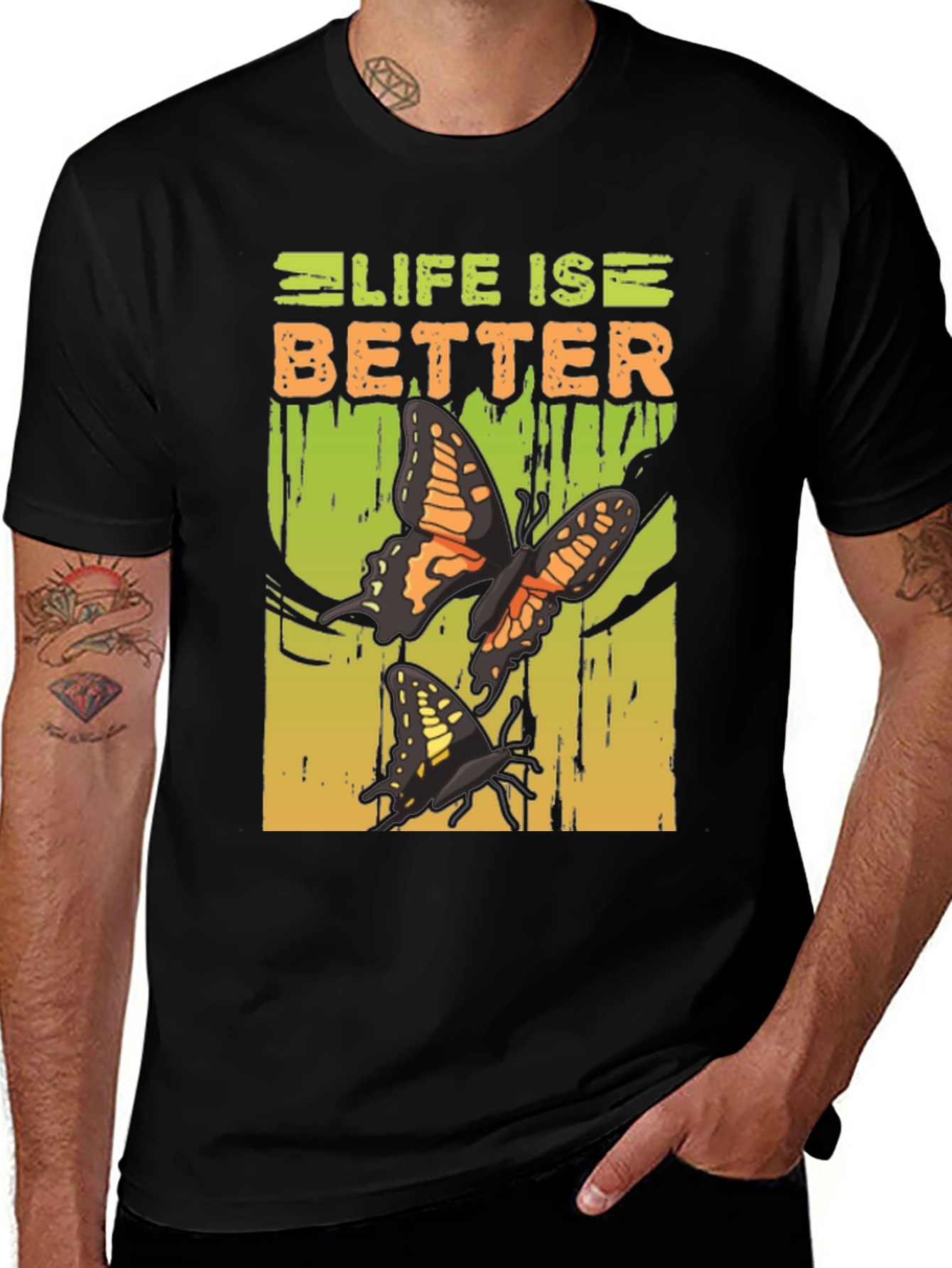 Variant 25 of Life is Better Butterfly Graphic T-Shirt
