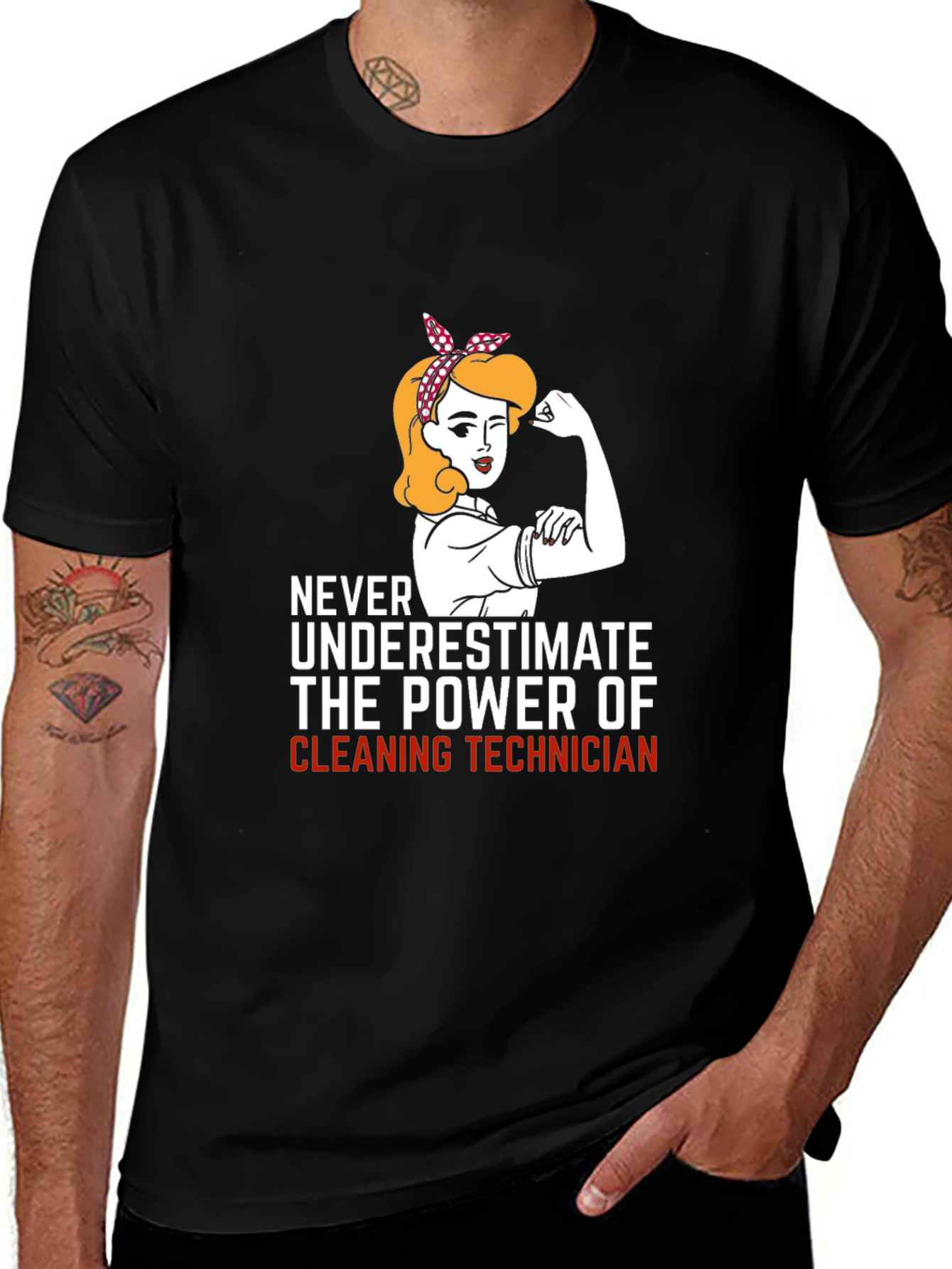 Variant 13 of Cleaning Technician Power T-Shirt