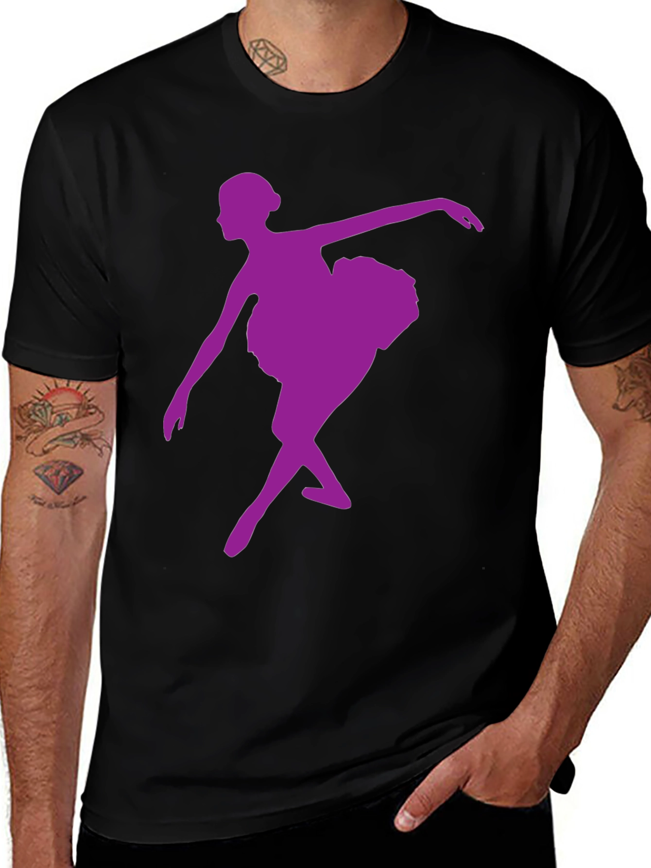 Variant 26 of Ballerina Graphic Tee - Dance Lover's T-Shirt