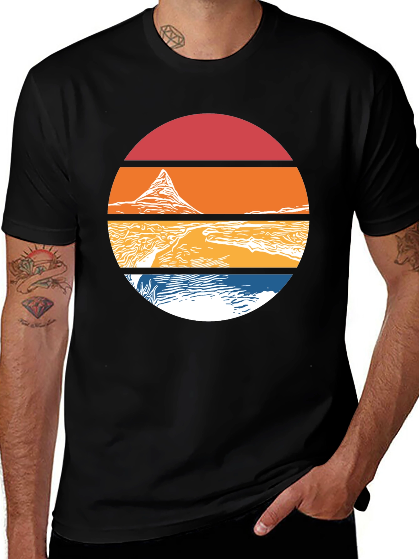 Variant 17 of Retro Mountainscape Tee