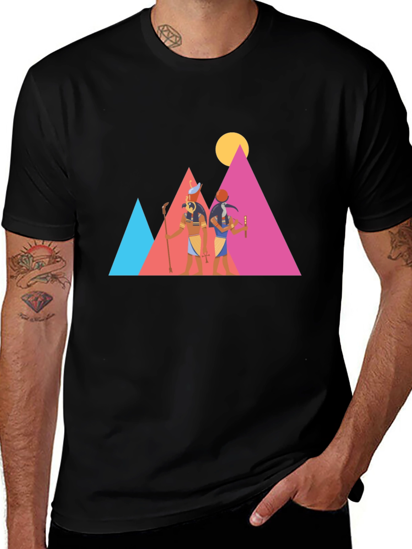 Variant 3 of Egyptian God T-Shirt - Colorful Graphic Tee