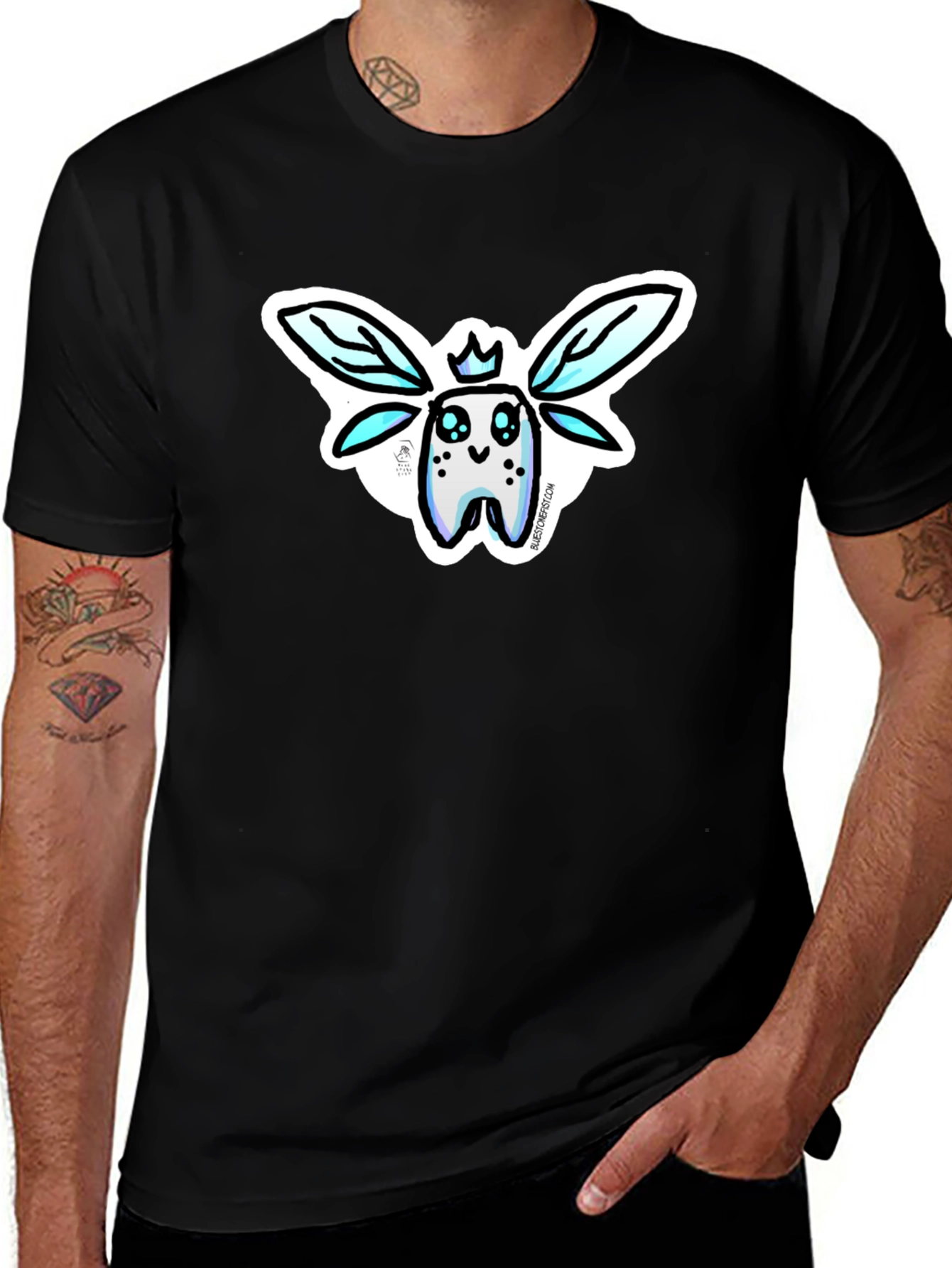 Variant 24 of Funny Tooth Fairy Black T-Shirt