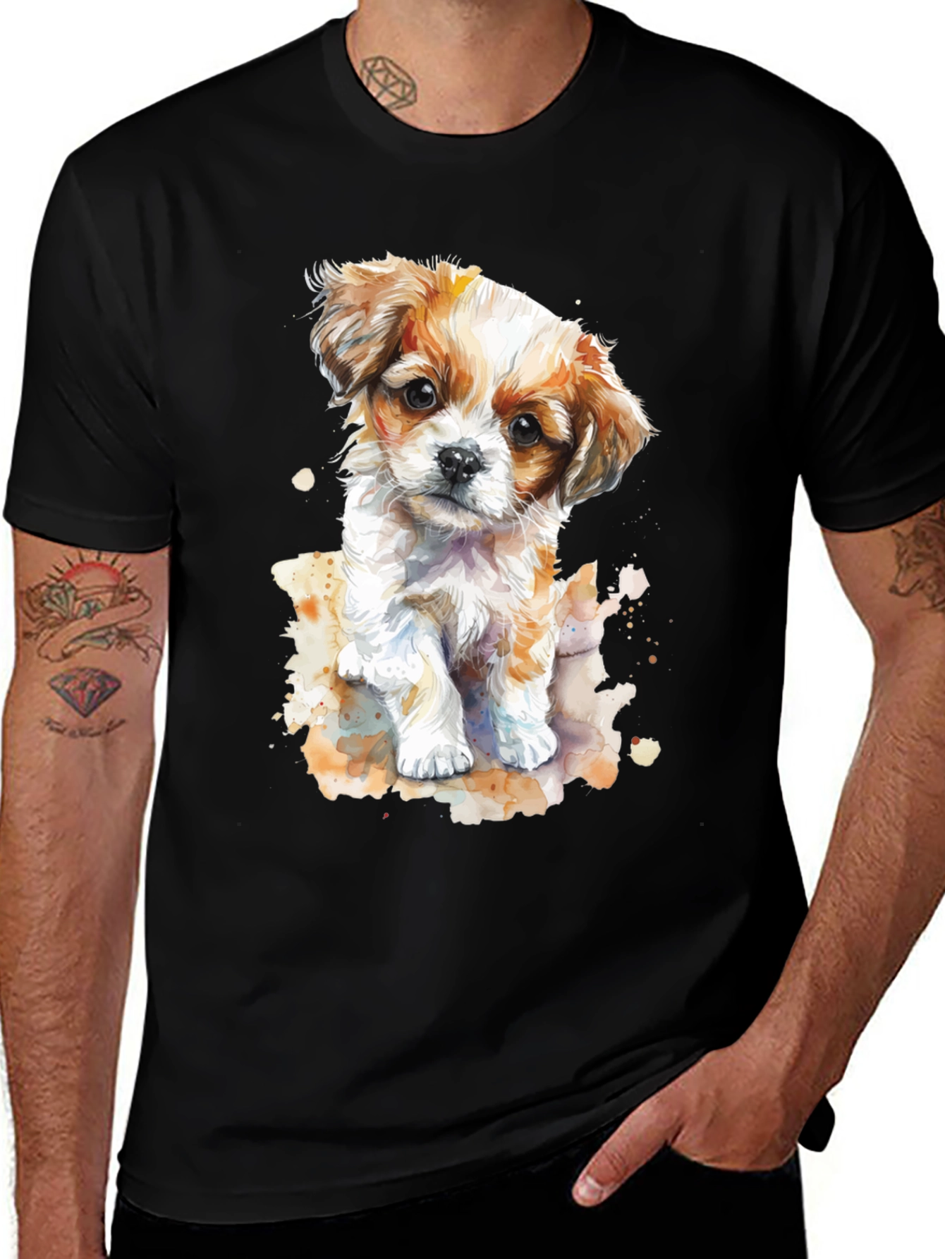 Cute Puppy Watercolor T-Shirt