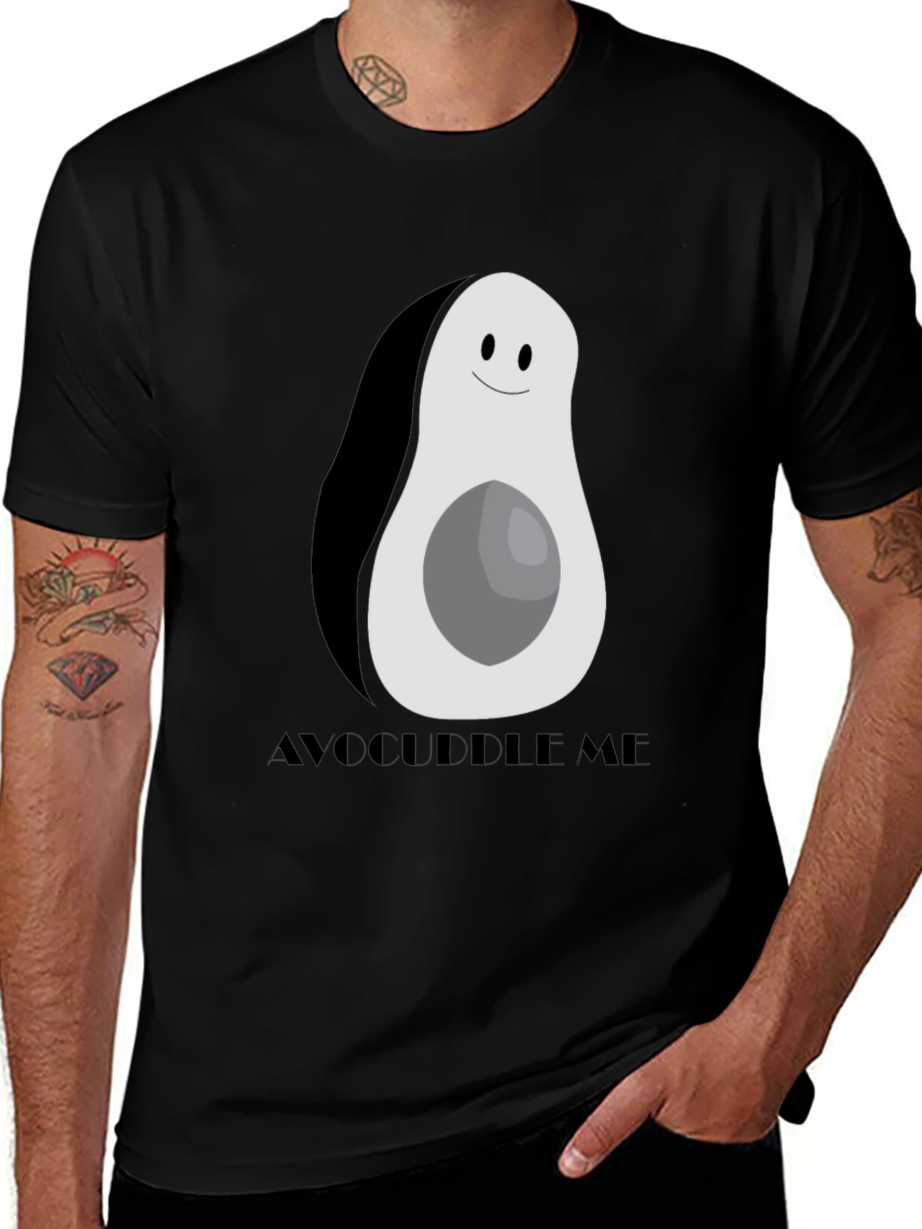Variant 18 of Avocuddle Me Graphic Tee - Fun Avocado Shirt