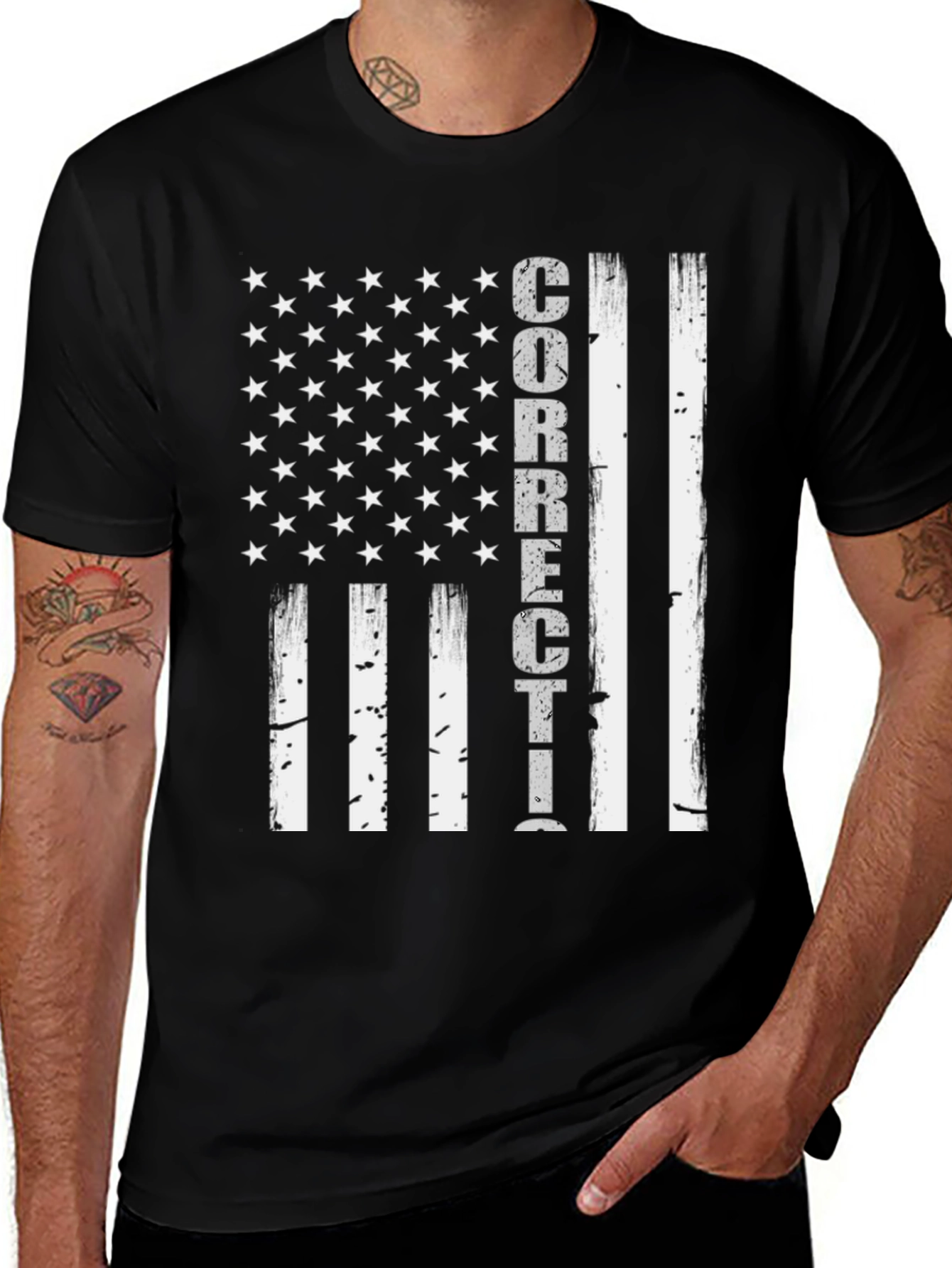 CorrectIons American Flag Graphic T-Shirt