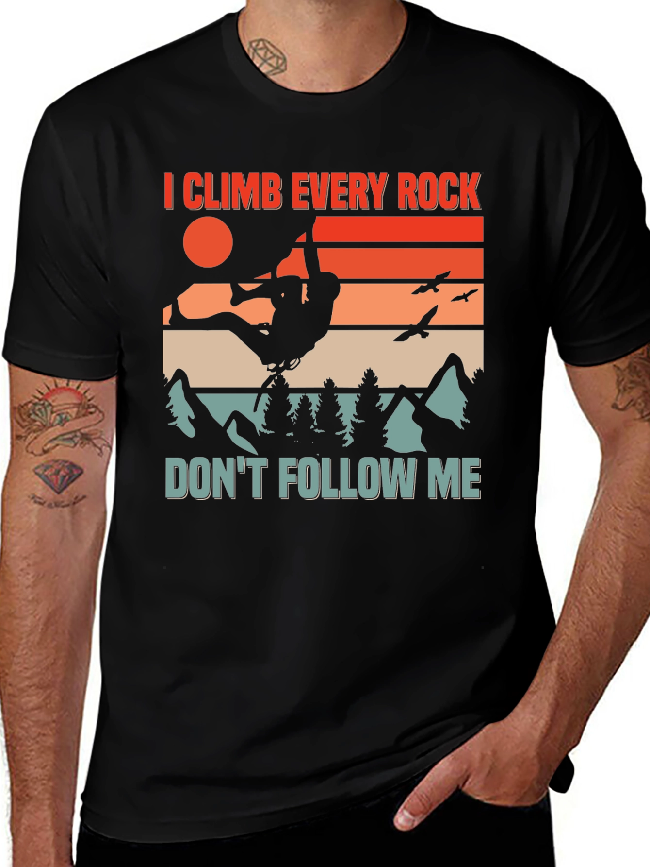 Variant 24 of Climb Every Rock T-Shirt - Adventure Graphic Tee