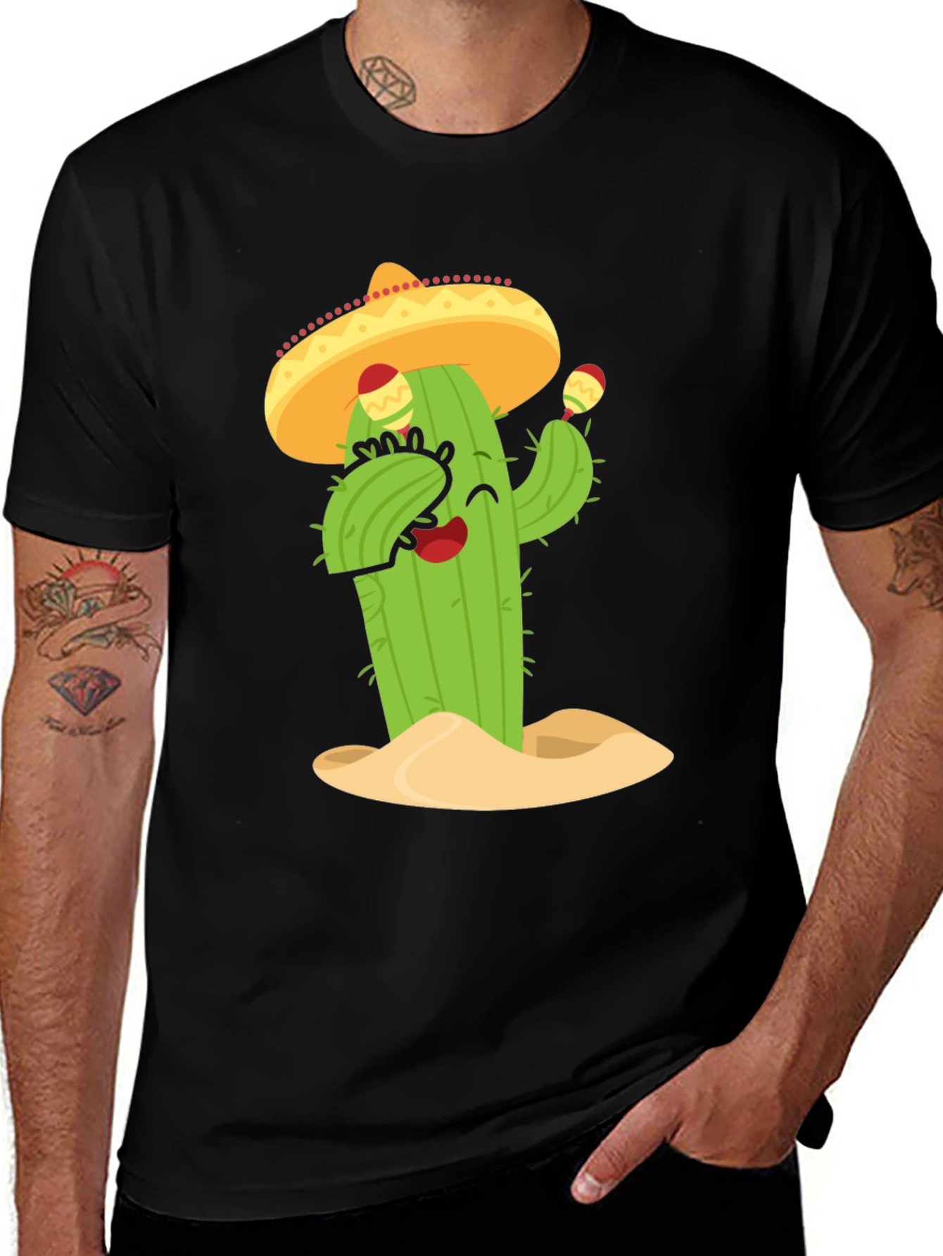 Variant 25 of Fiesta Cactus Tee - Sombrero & Maracas