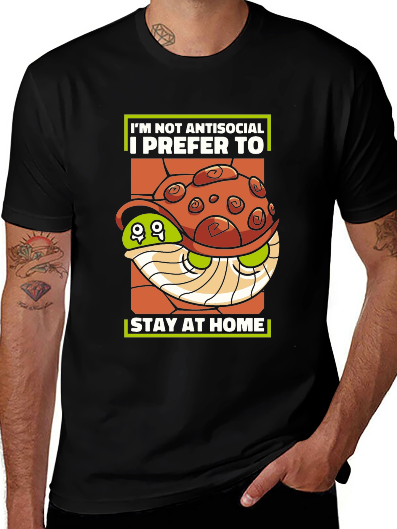 Variant 4 of Introvert Turtle T-Shirt - Stay At Home Club Tee