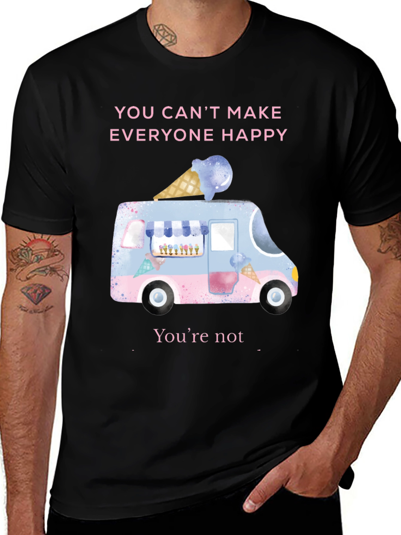 Variant 2 of Ice Cream Truck Graphic T-Shirt - You Can't Make Everyone Happy